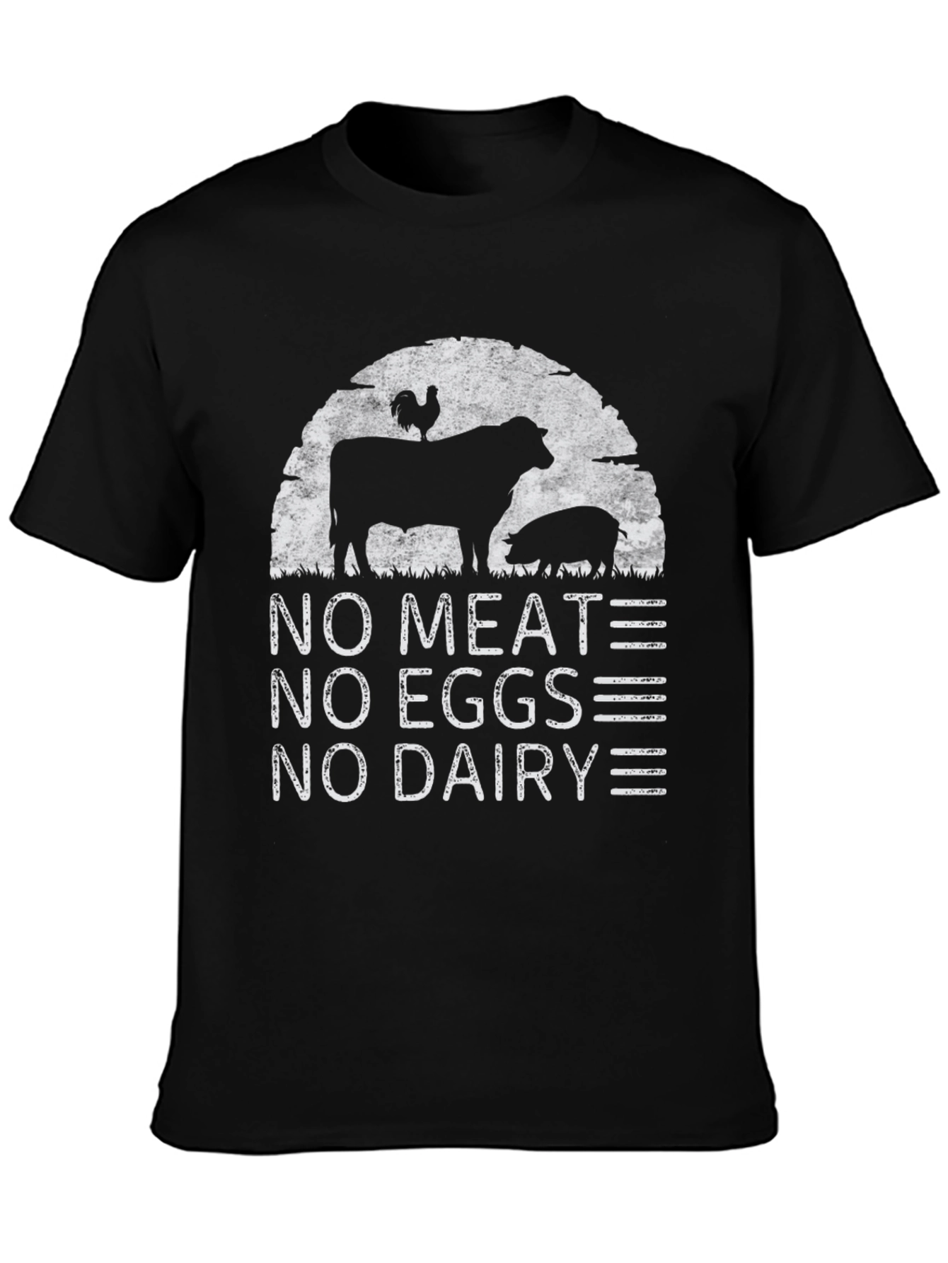 Vegan T-Shirt - No Meat No Eggs No Dairy