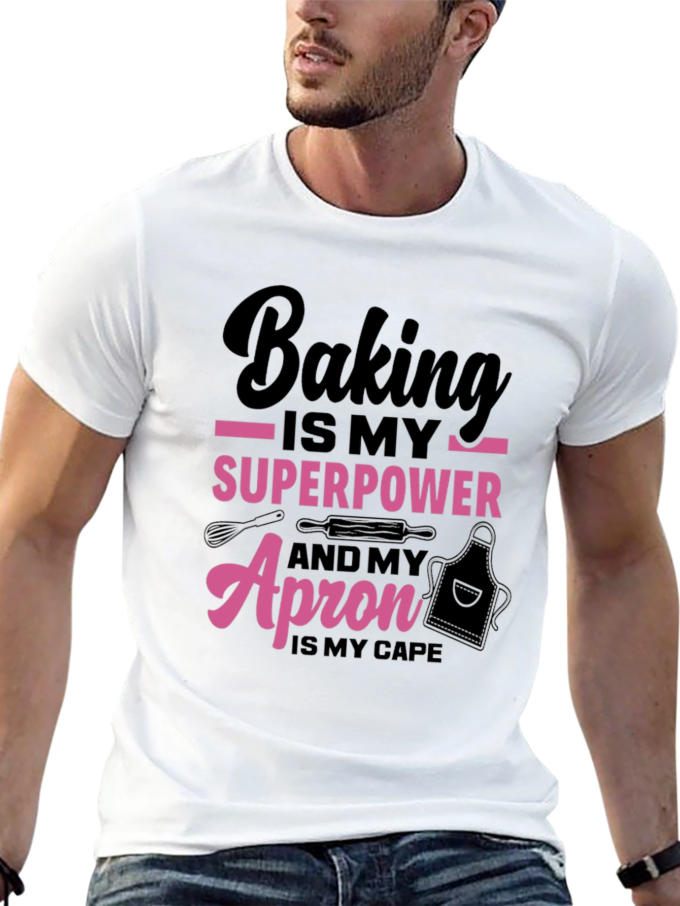 Baking Superpower T-Shirt - Bakers Apron Cape