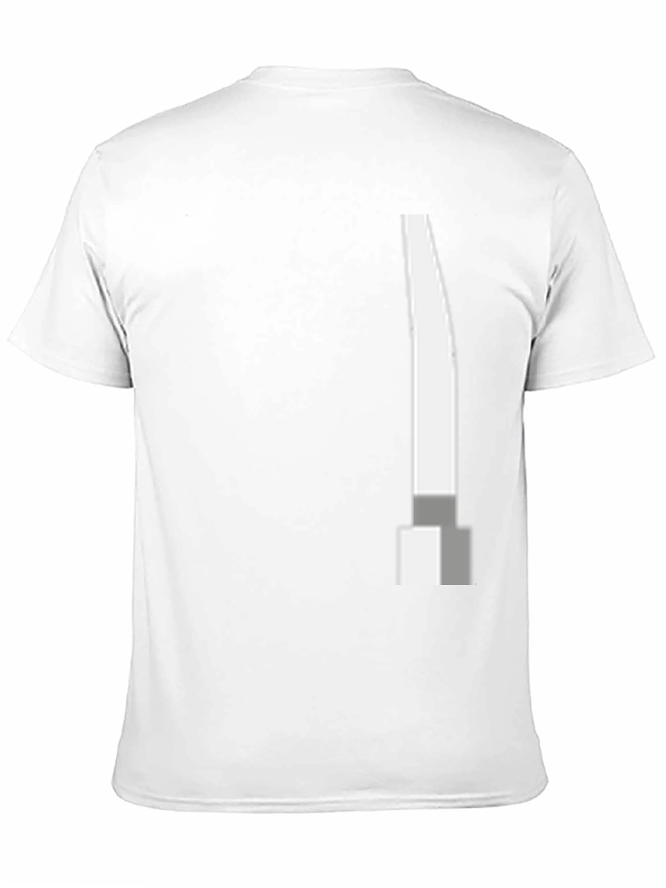 Modern Black T-Shirt with Abstract White Blade Graphic