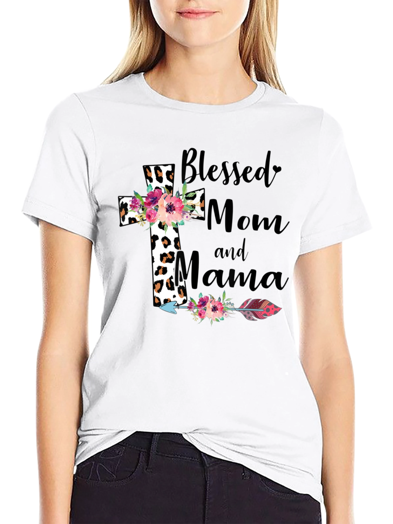 Blessed Mom Mama Graphic Tee