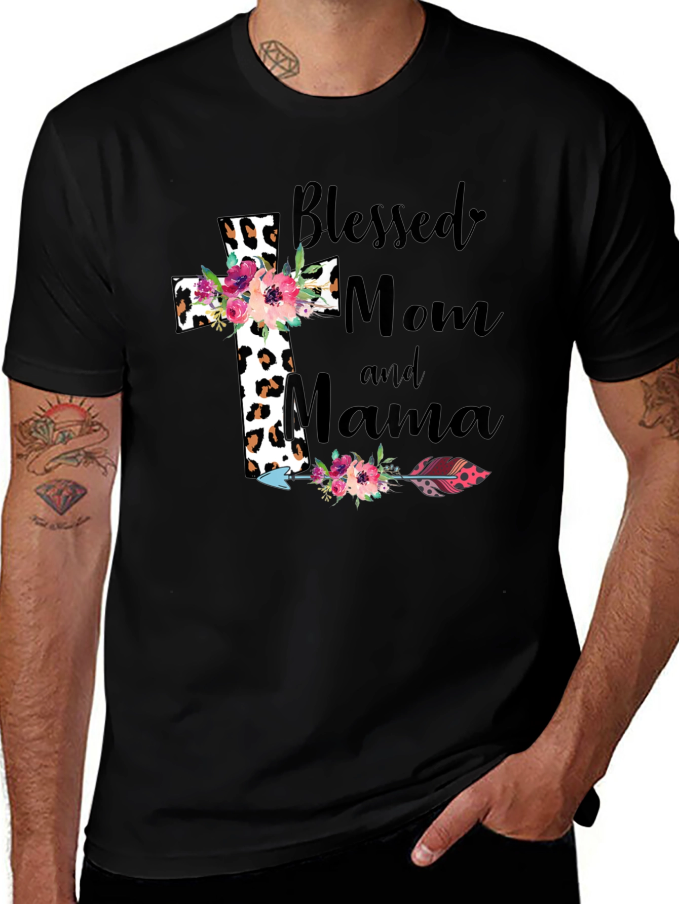 Blessed Mom Mama Graphic Tee