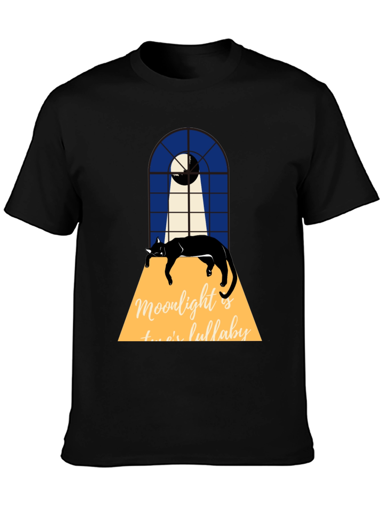 Moonlight Cat Lullaby Graphic Tee