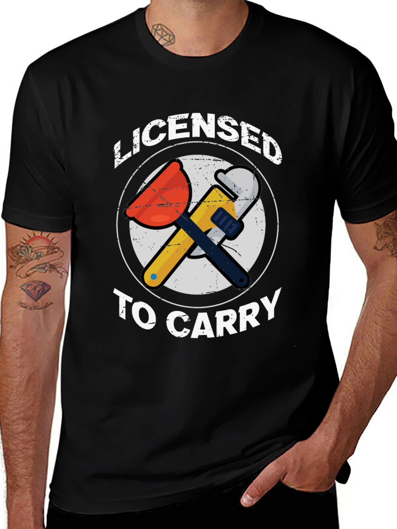 Licensed To Carry T-Shirt - Plumber Graphic Tee