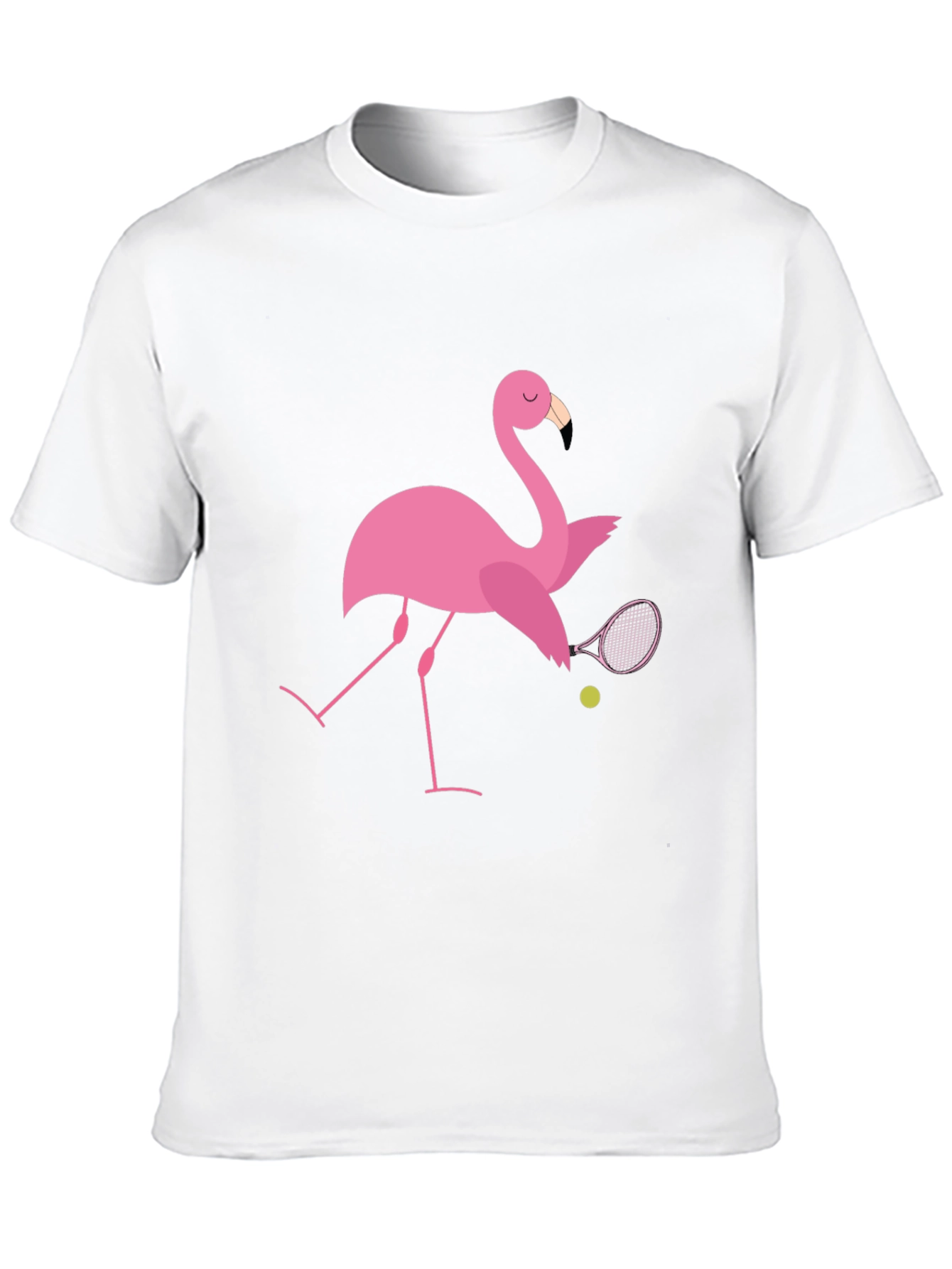 Flamingo Tennis T-Shirt: Quirky Design Premium Comfort
