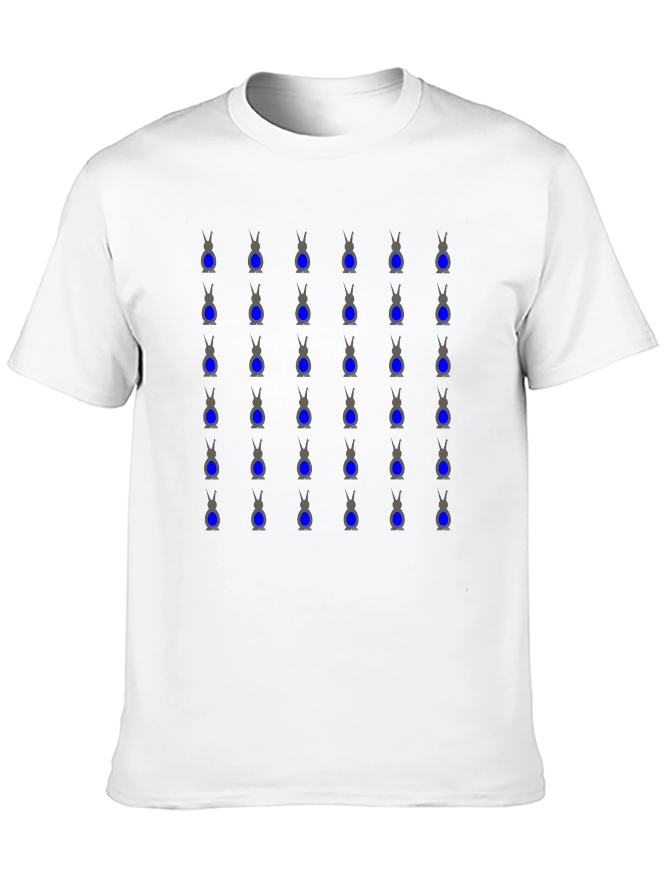 Geometric Alien T-Shirt - Black Cotton Crew Neck