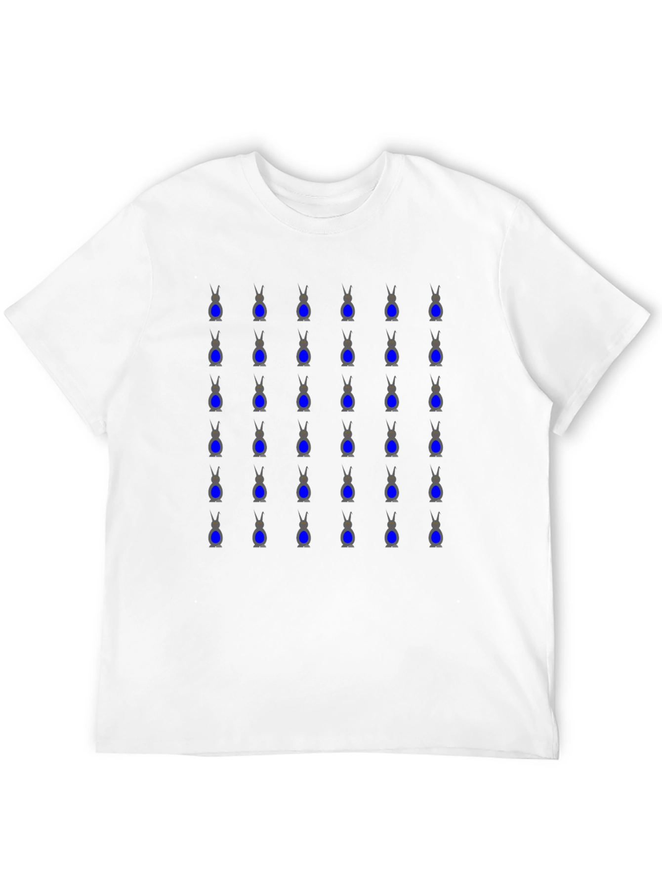 Geometric Alien T-Shirt - Black Cotton Crew Neck