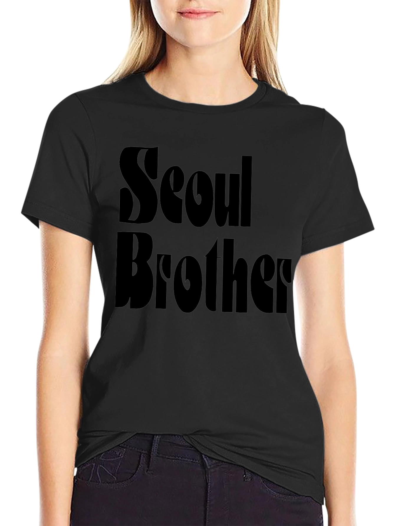 Seoul Brother T-Shirt - Black Graphic Tee