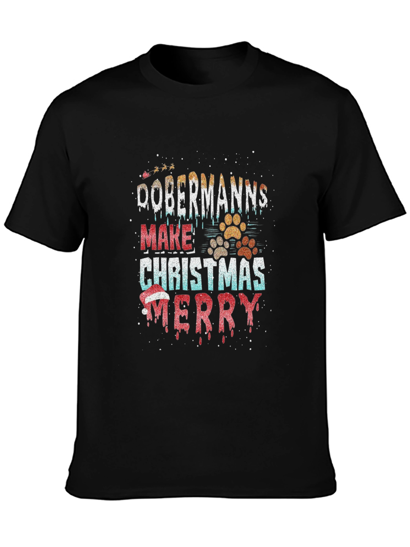 Dobermanns Make Christmas Merry T-Shirt