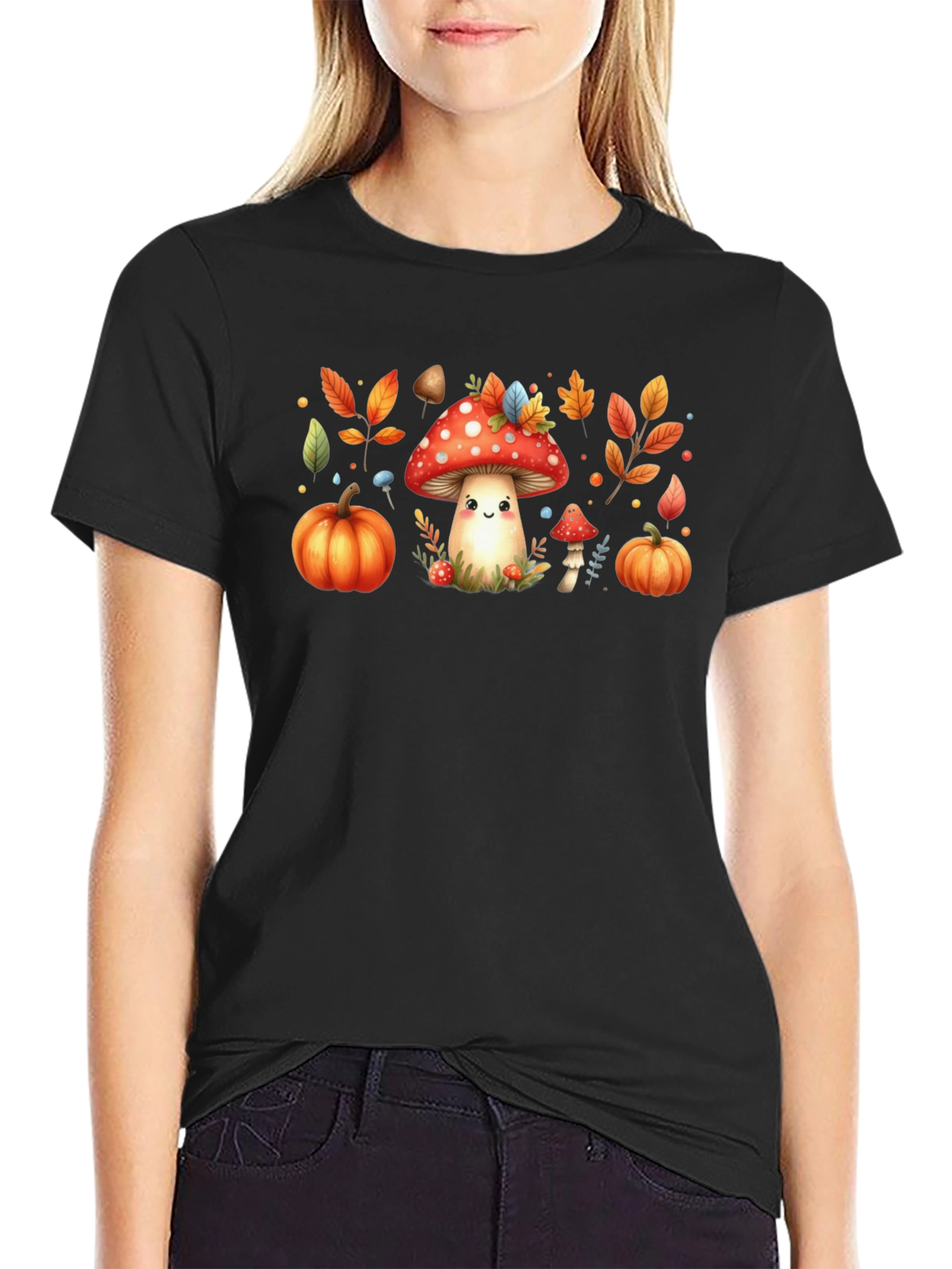 Fall Harvest Mushroom Graphic Tee