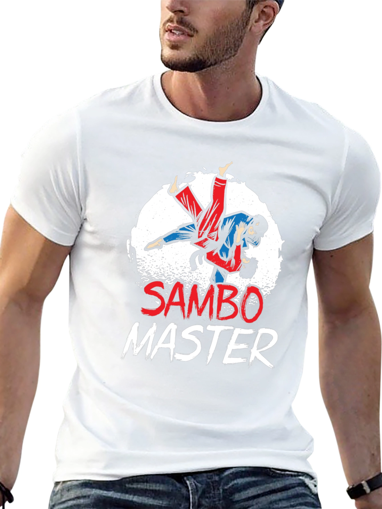 Sambo Master T-Shirt Black Cotton Martial Arts