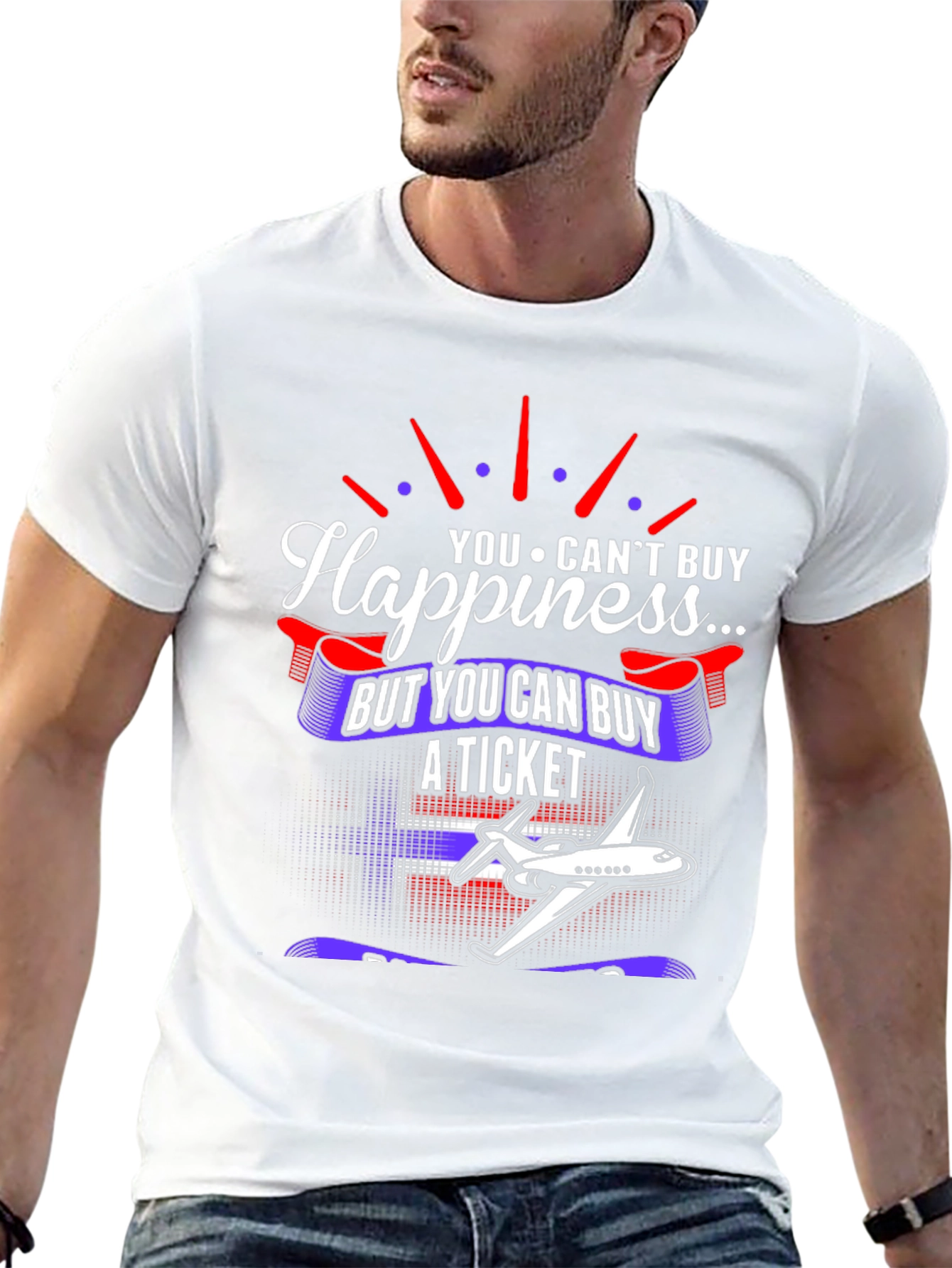 Happiness Ticket T-Shirt: Travel Lover Gift