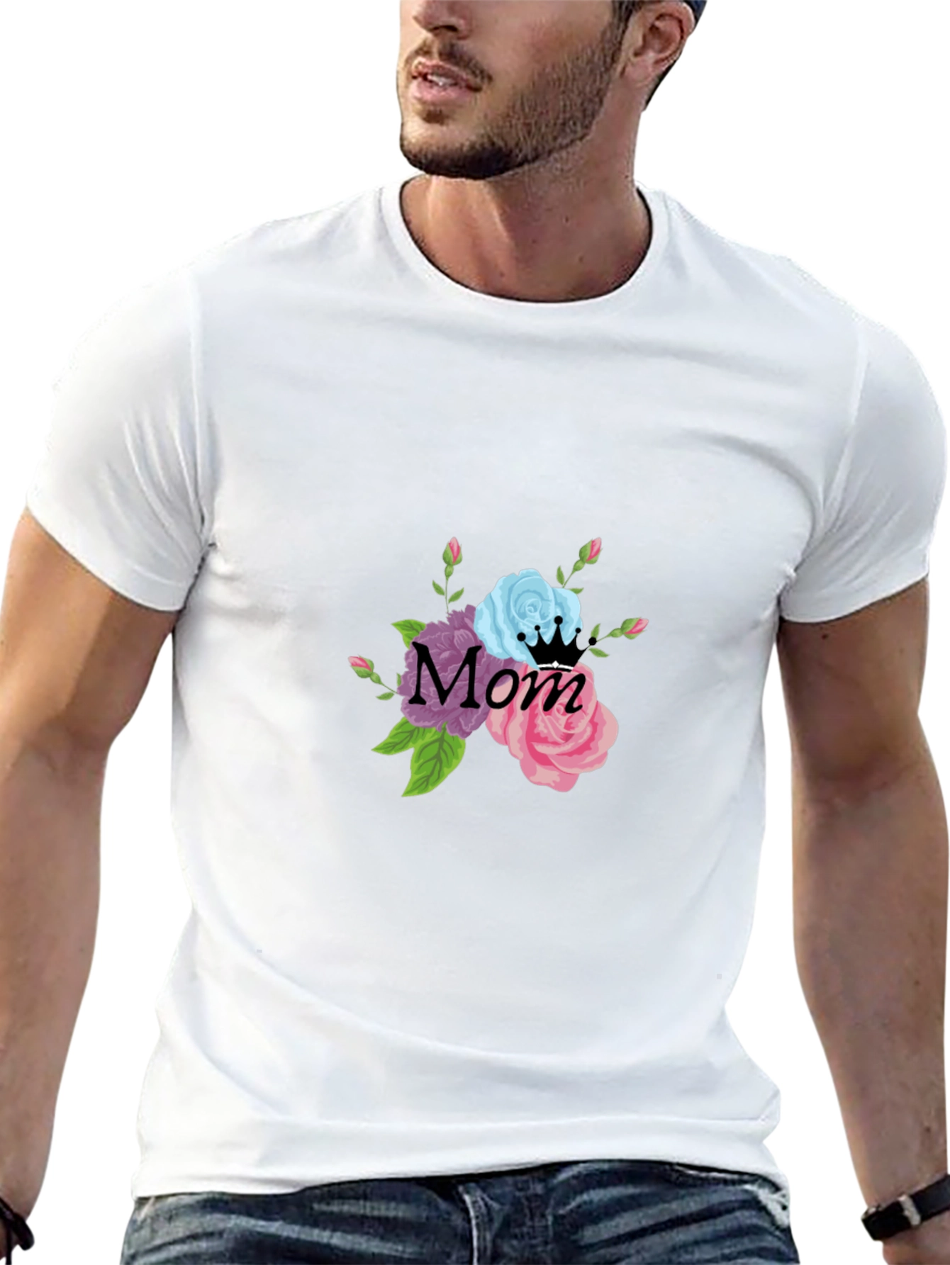 Floral Mom T-Shirt - Stylish and Comfortable