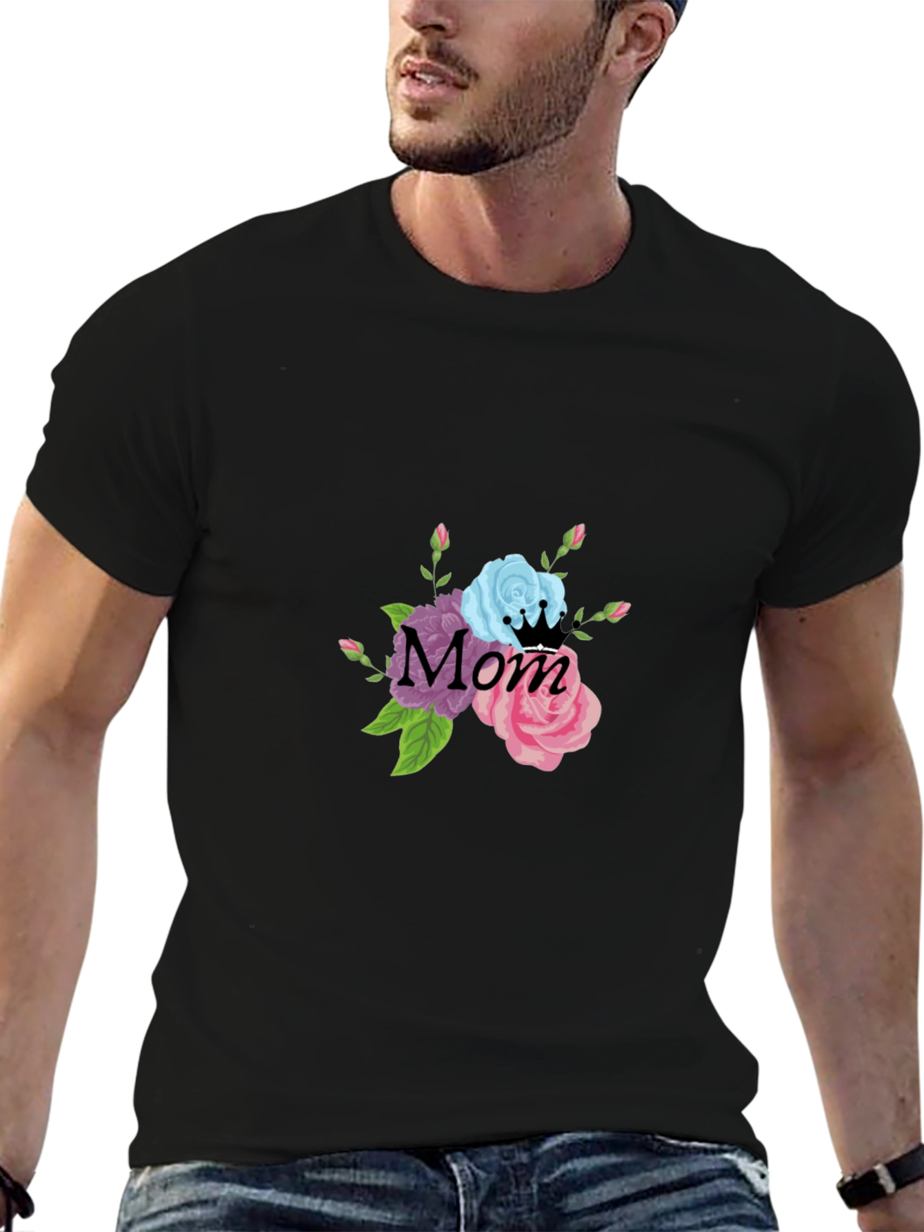 Floral Mom T-Shirt - Stylish and Comfortable