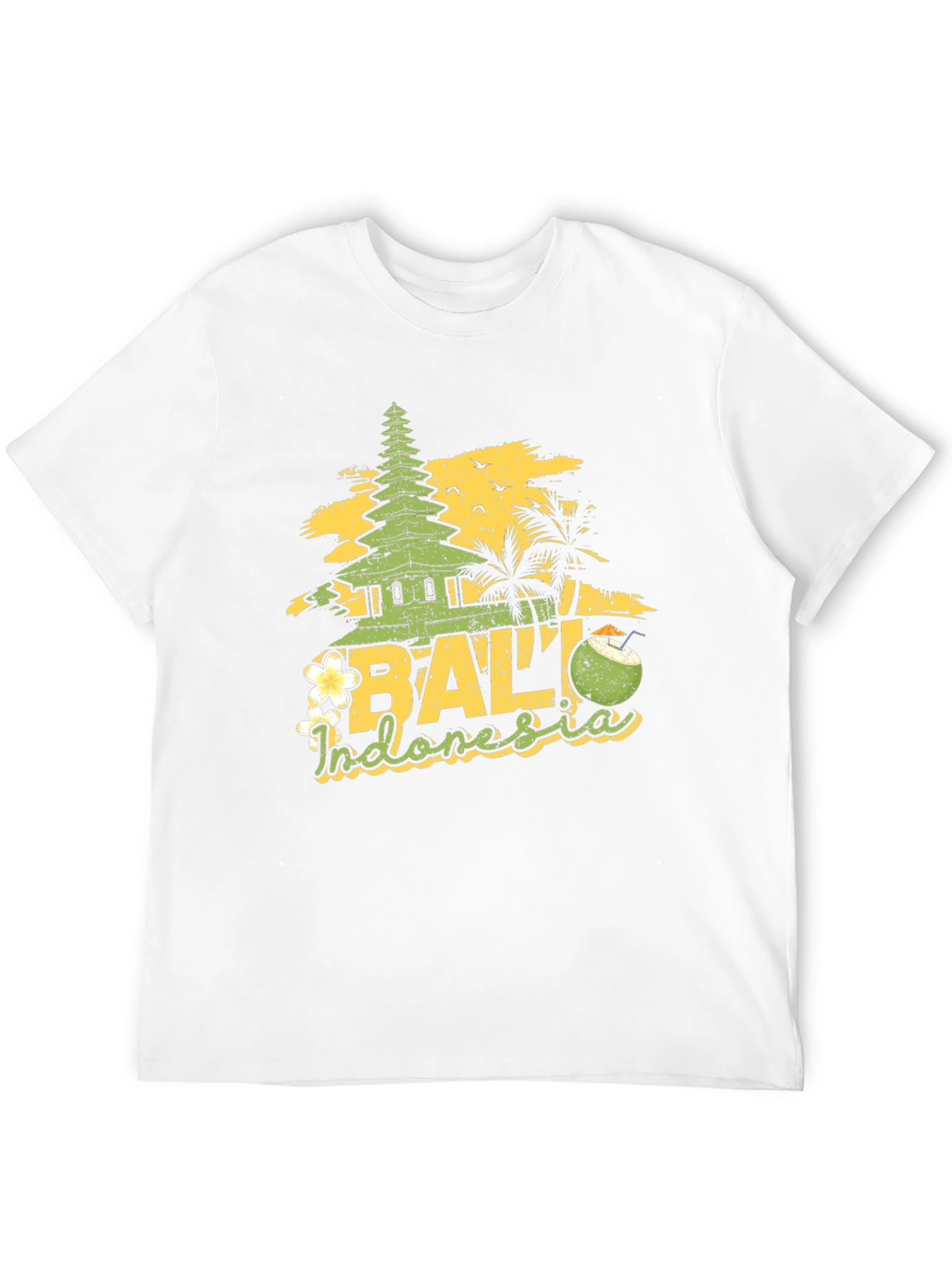 Bali Indonesia Graphic Print Black T-Shirt
