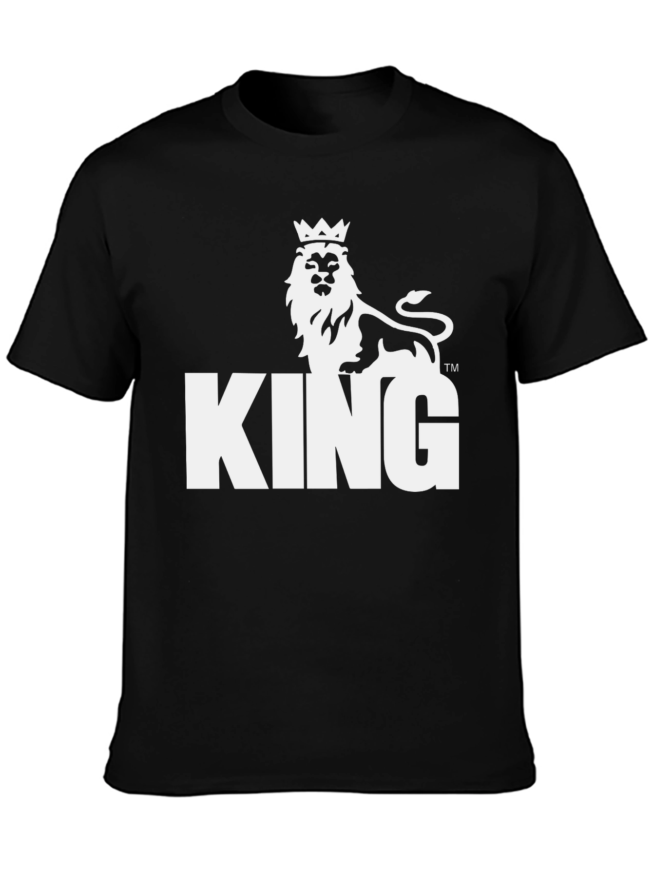 King Lion Graphic Tee - Black Cotton Blend