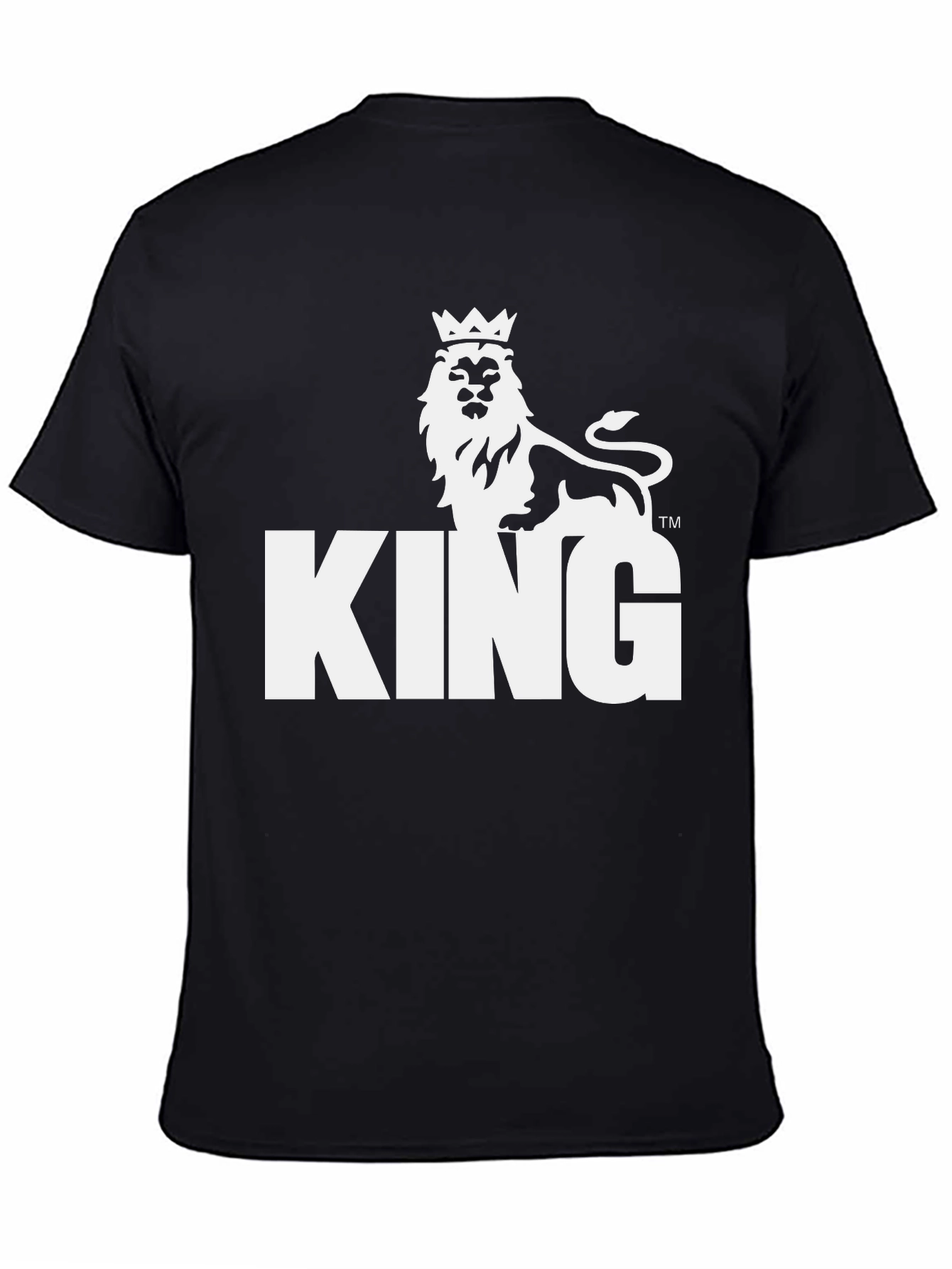 King Lion Graphic Tee - Black Cotton Blend
