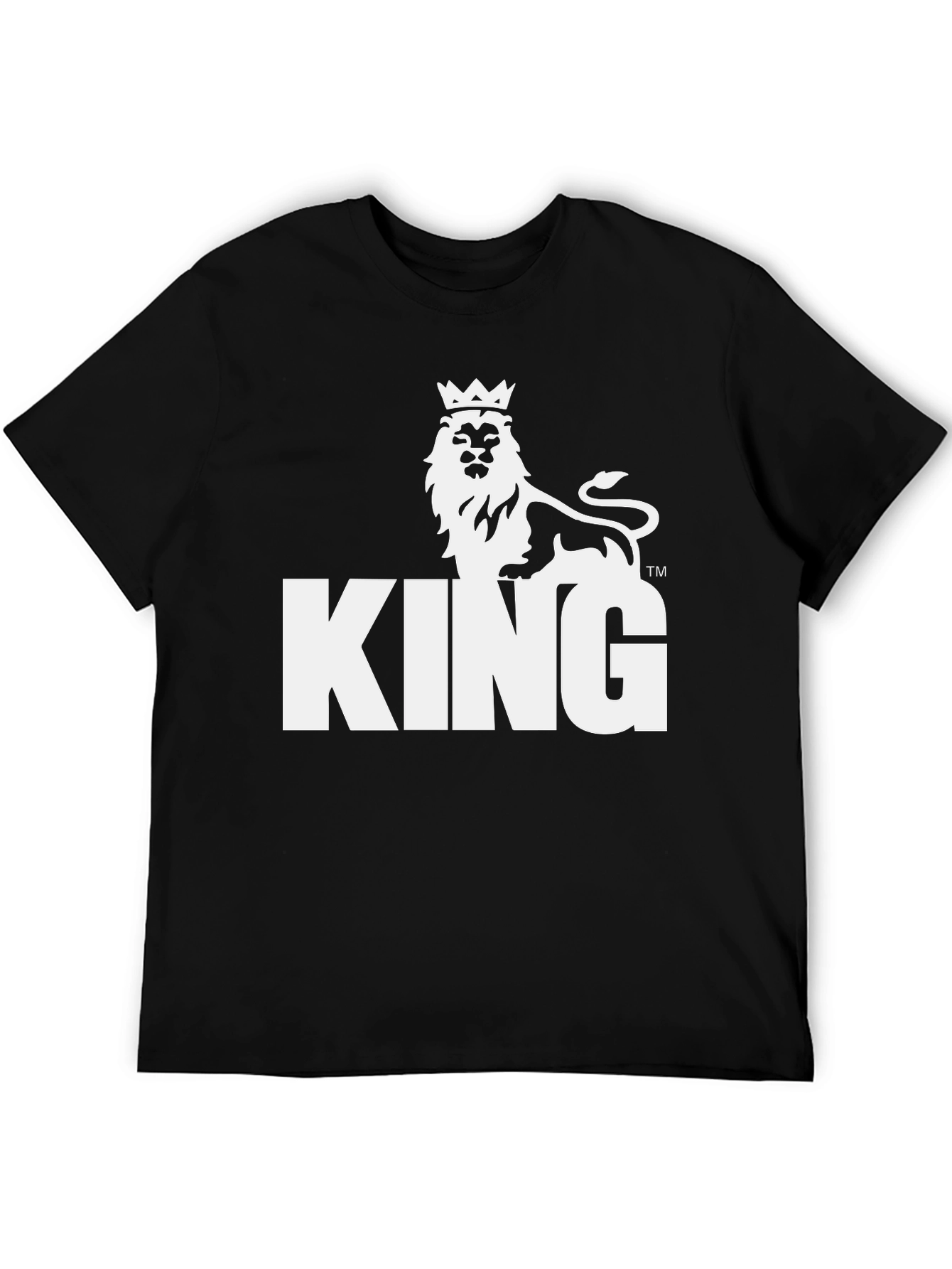 King Lion Graphic Tee - Black Cotton Blend