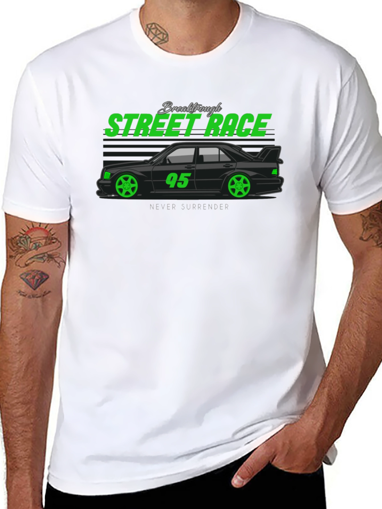Street Race Graphic Tee - Never Surrender