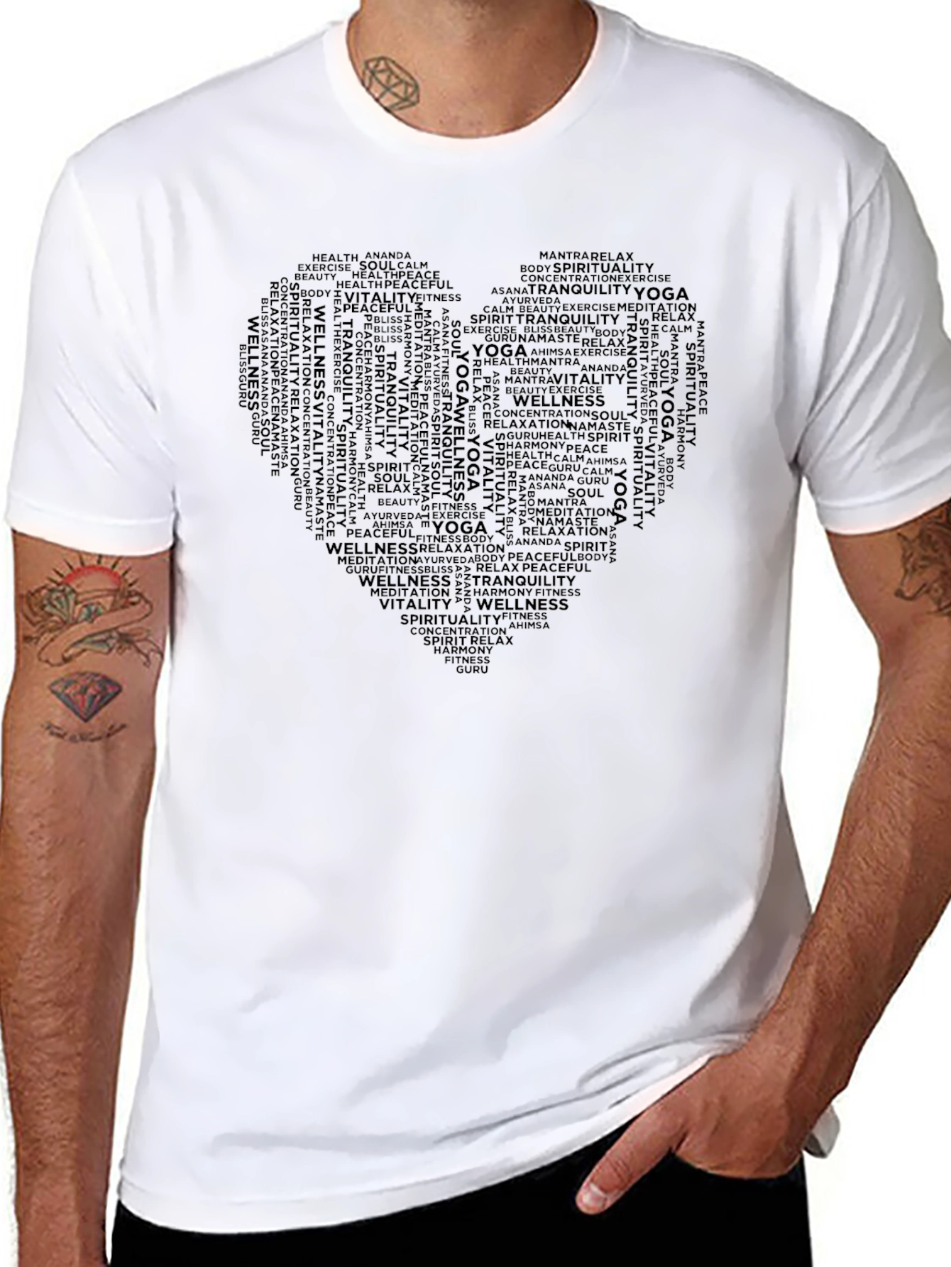 Yoga & Wellness Word Art T-Shirt