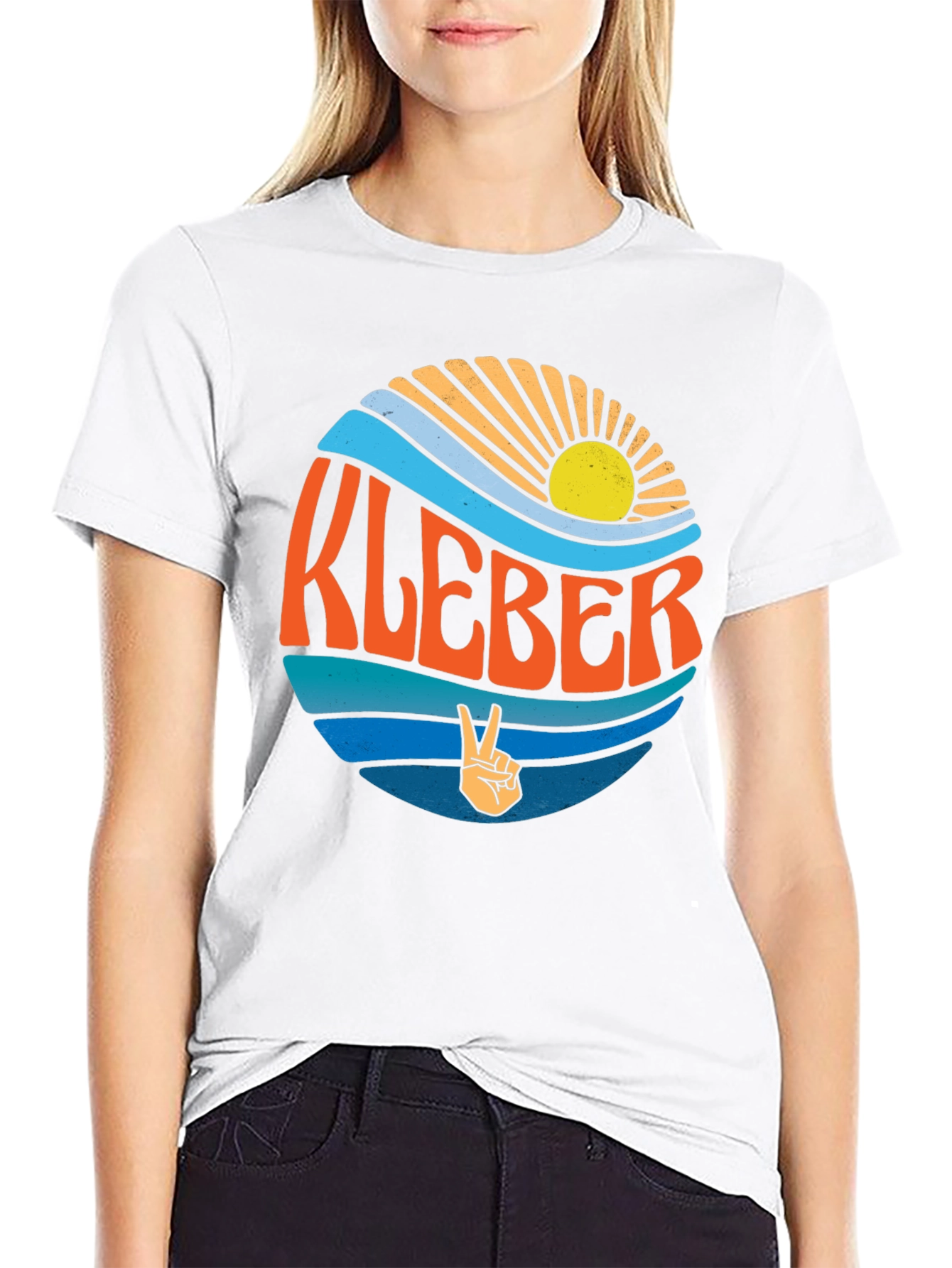 KLEBER Retro Graphic T-Shirt - Peace Sign