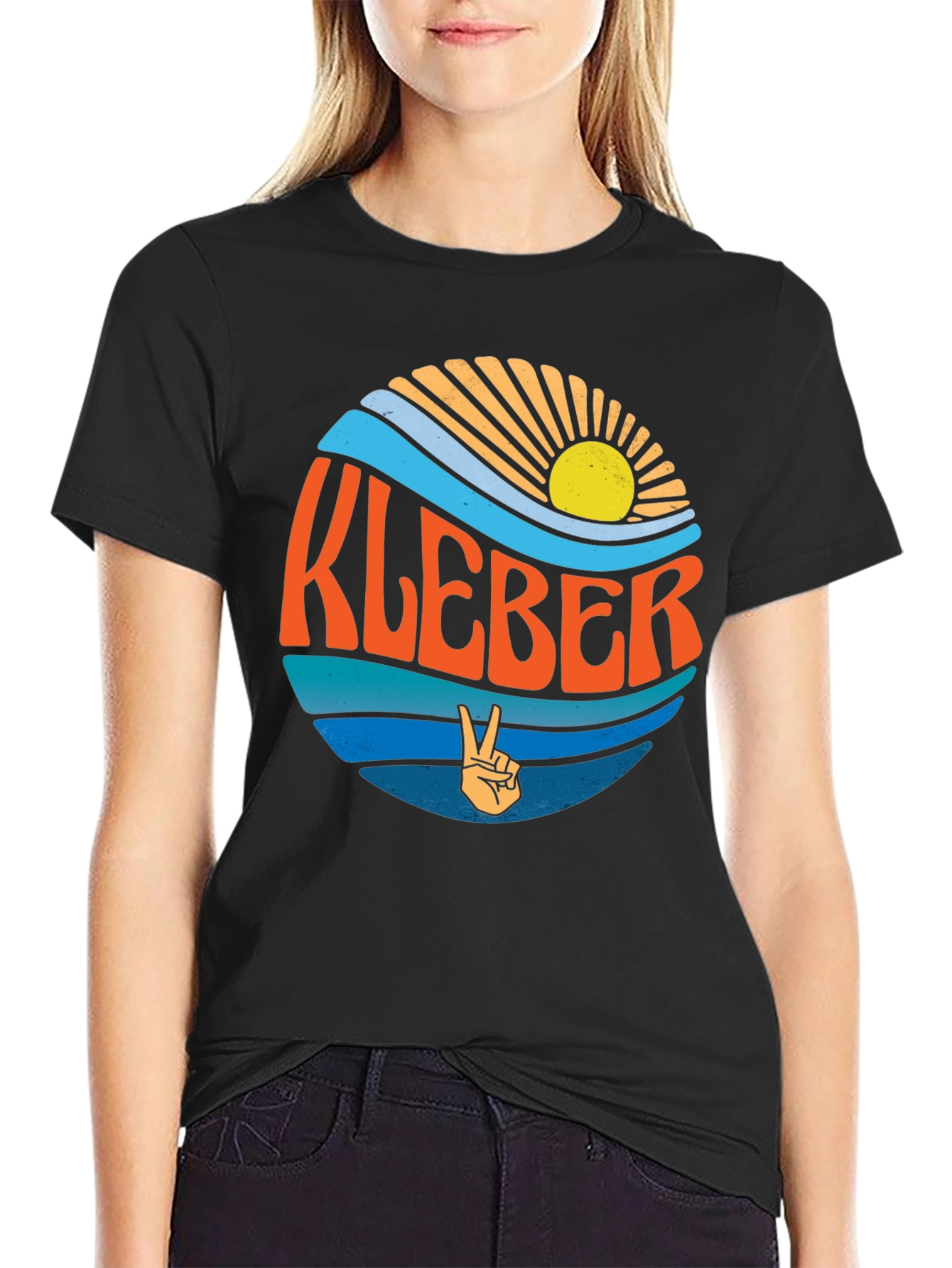 KLEBER Retro Graphic T-Shirt - Peace Sign