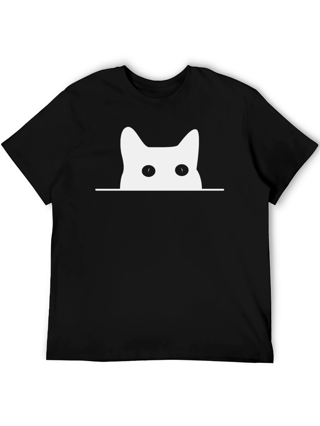 Peek-a-Boo Cat Graphic Tee - Soft Cotton Blend