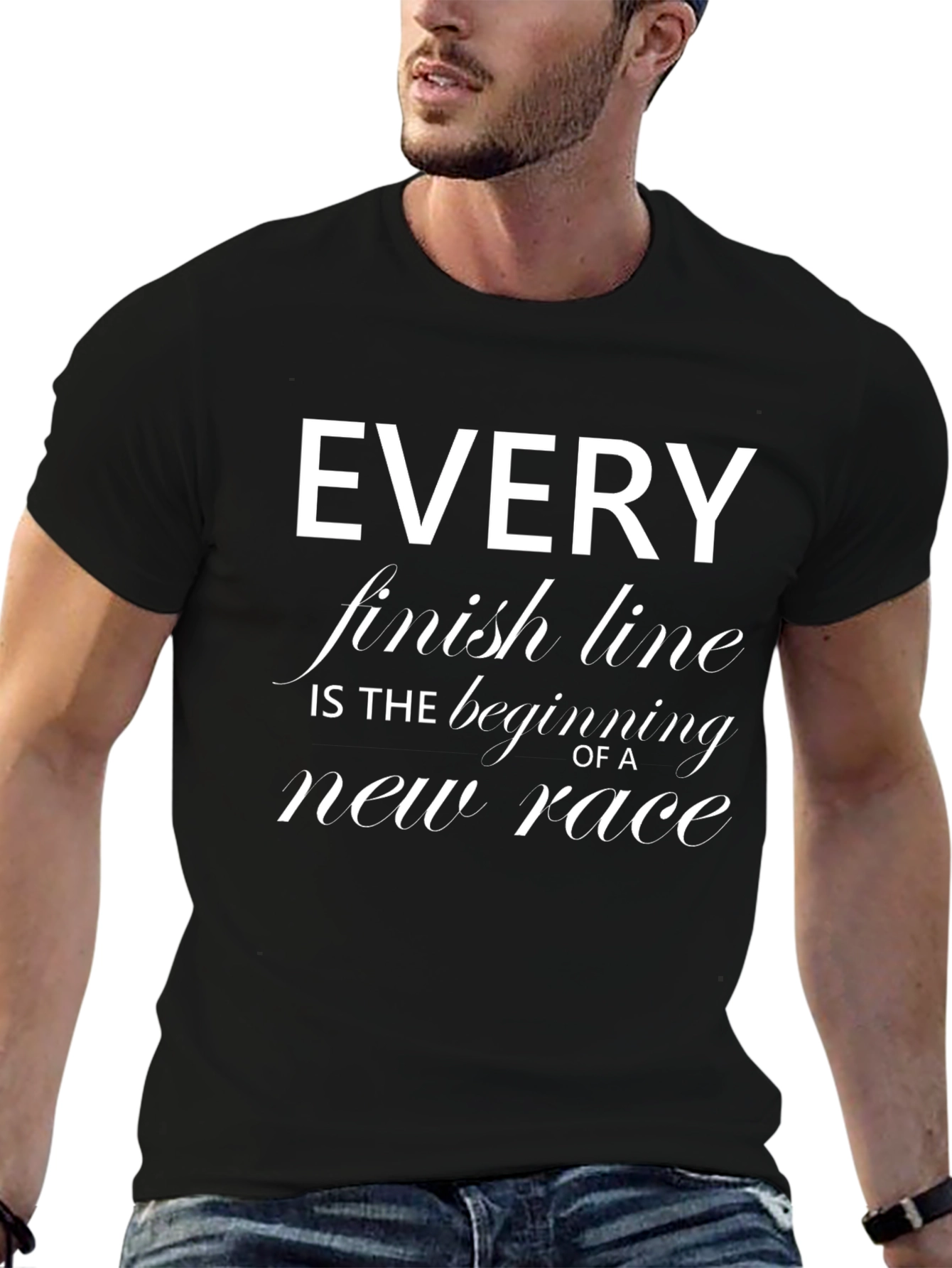 Motivational Every Finish Line Graphic Tee