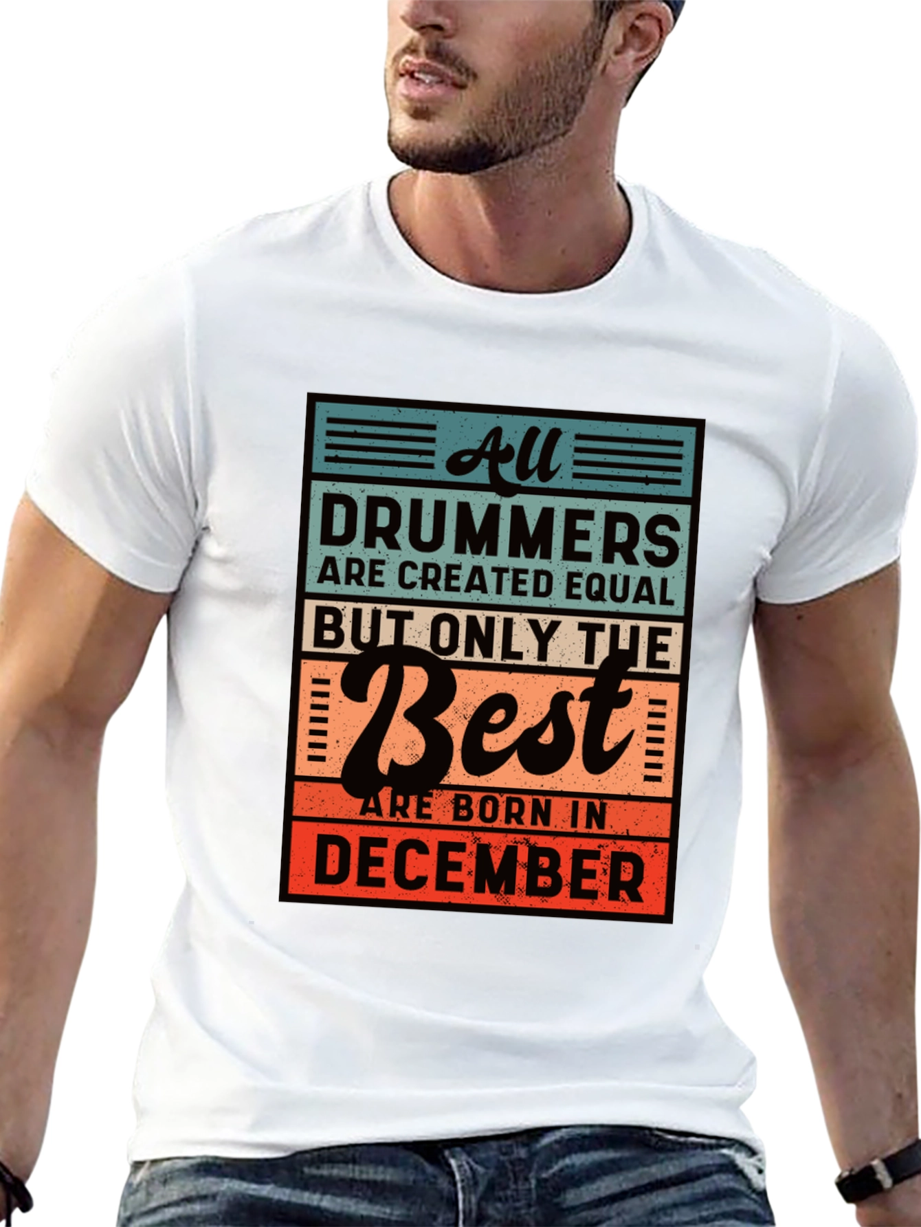 Drummers Born in December Graphic T-Shirt