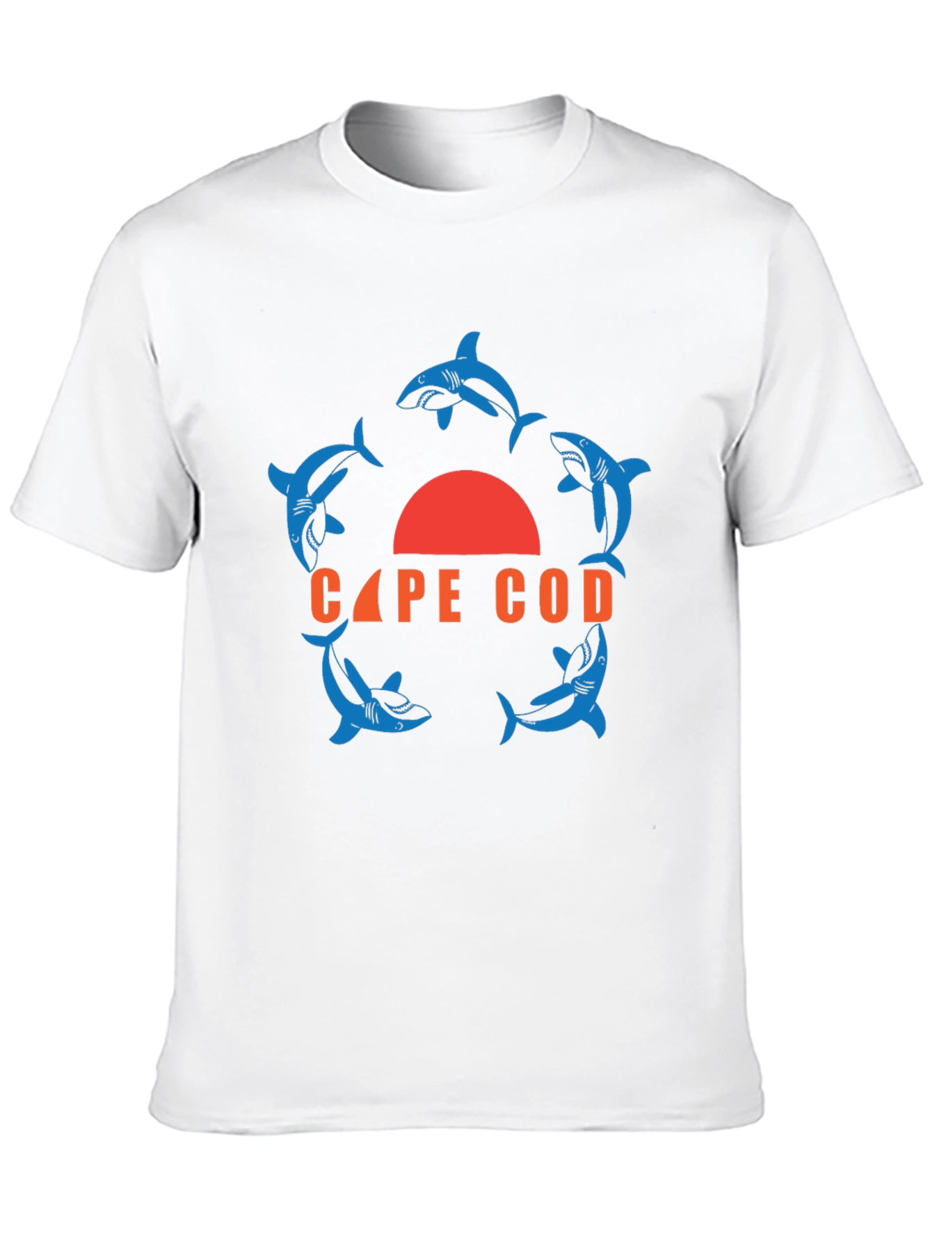 Cape Cod Shark Circle Graphic T-Shirt