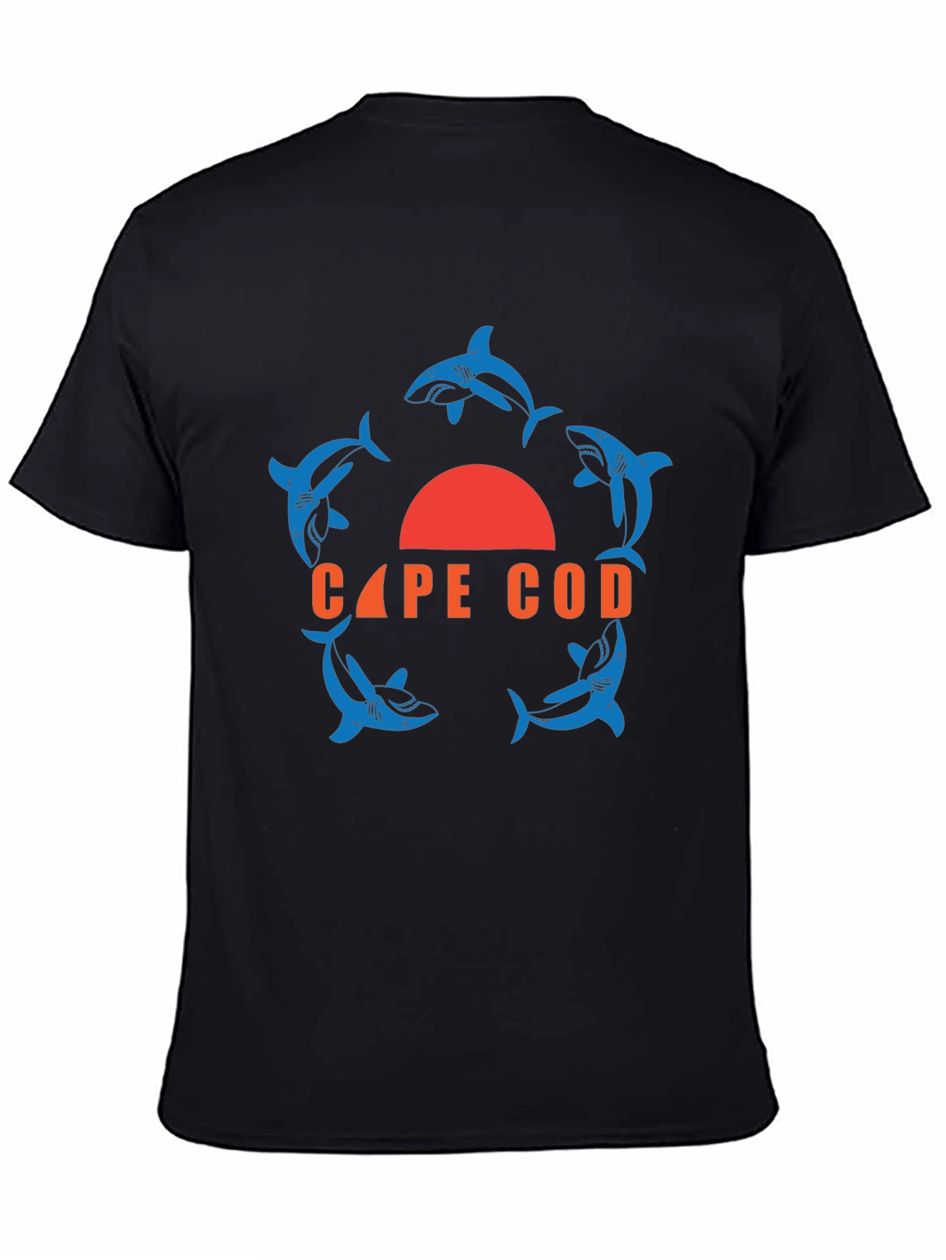 Cape Cod Shark Circle Graphic T-Shirt