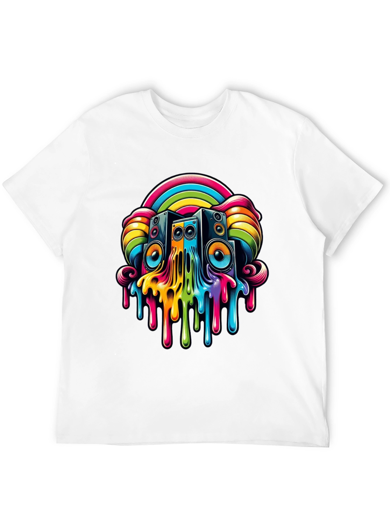 Rainbow Speaker Drip Graphic Tee