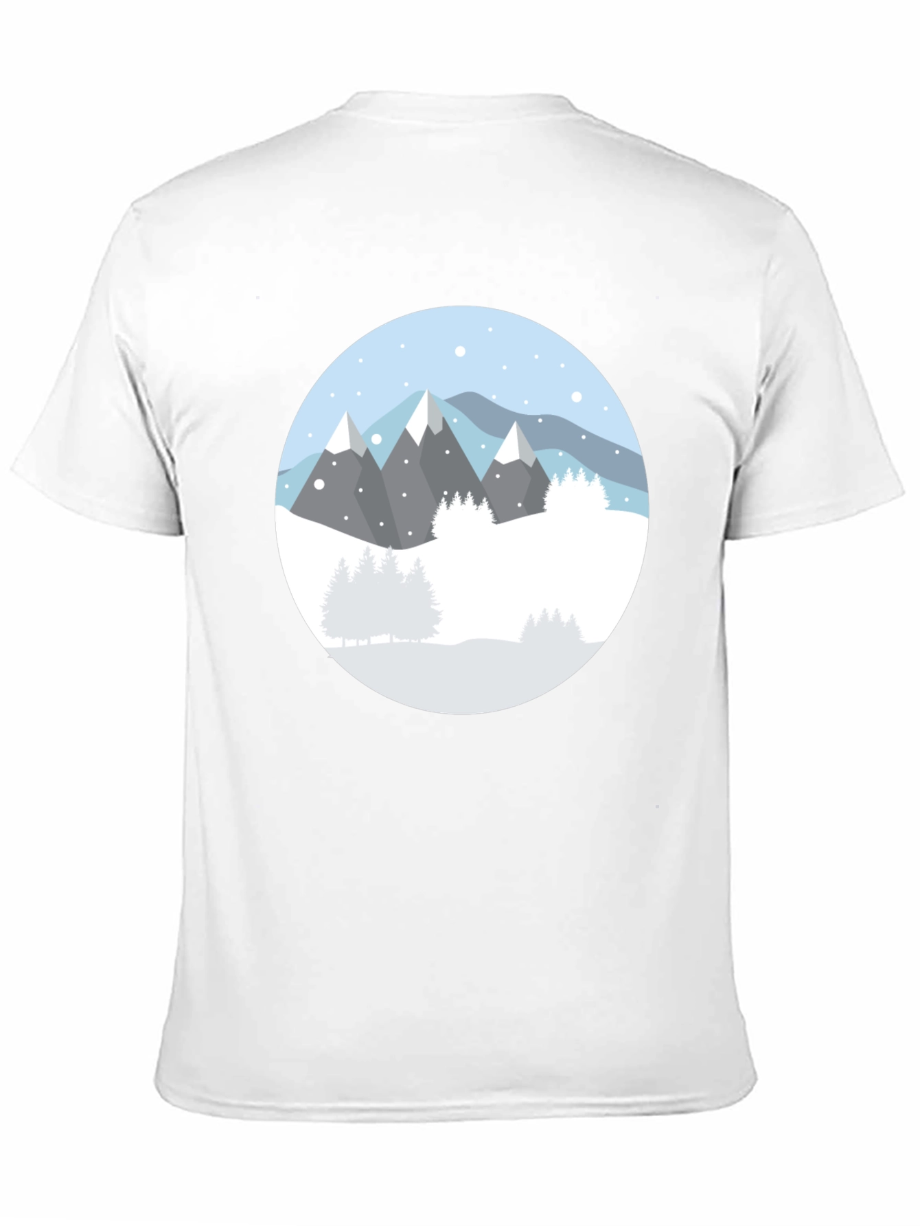Mountain Scene Black T-Shirt
