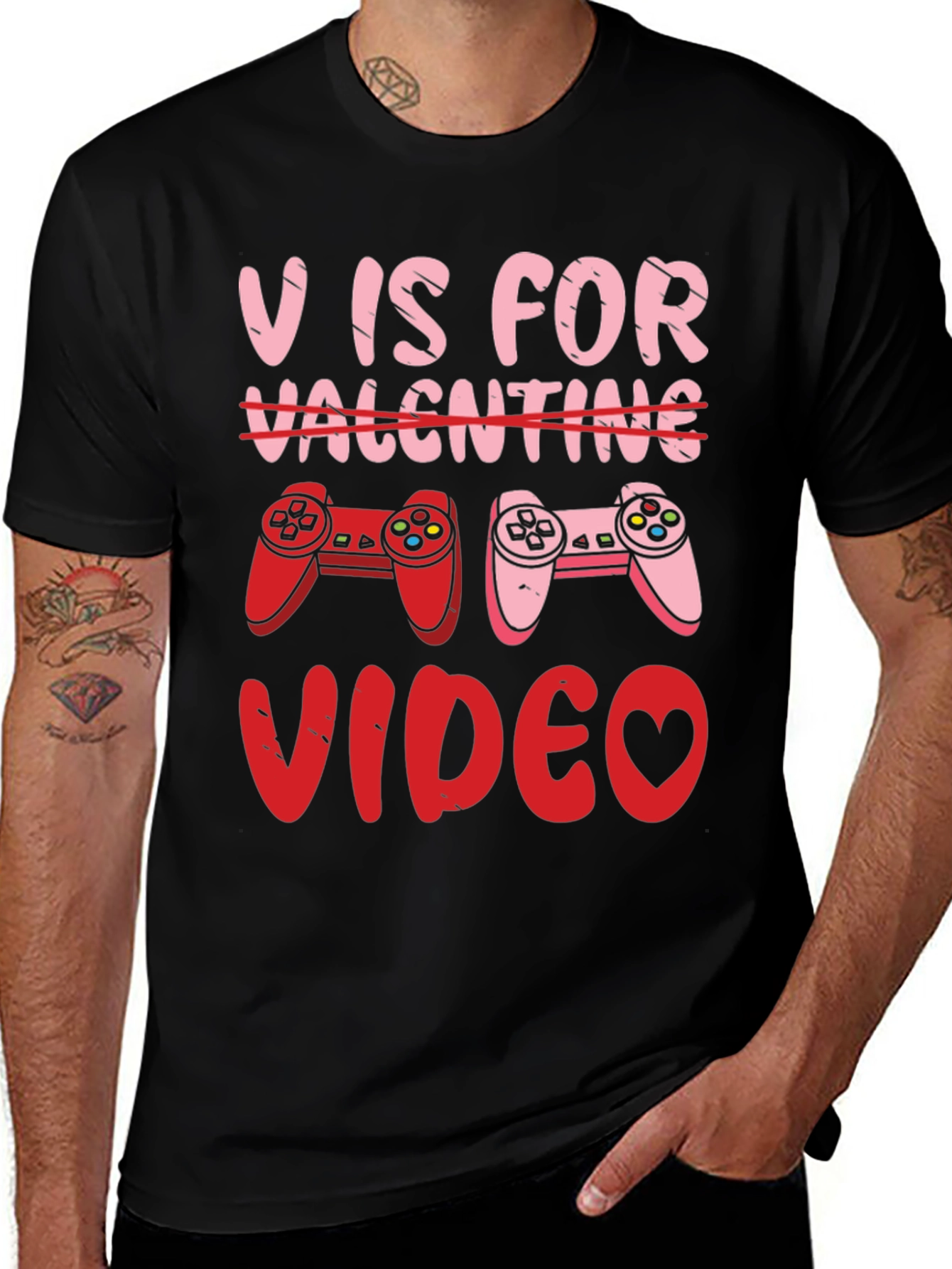 V is for Video Valentines Day T-Shirt