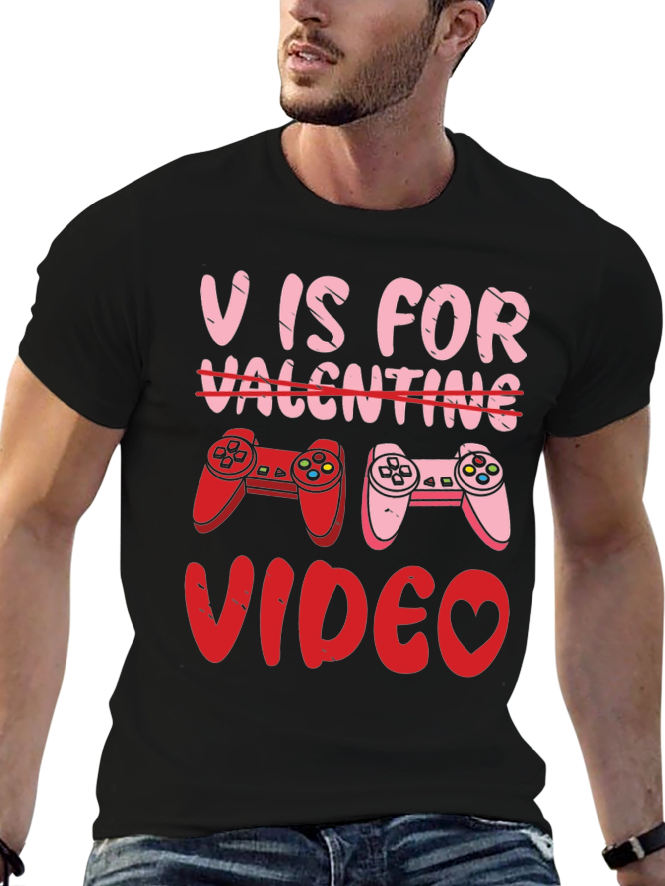 V is for Video Valentines Day T-Shirt