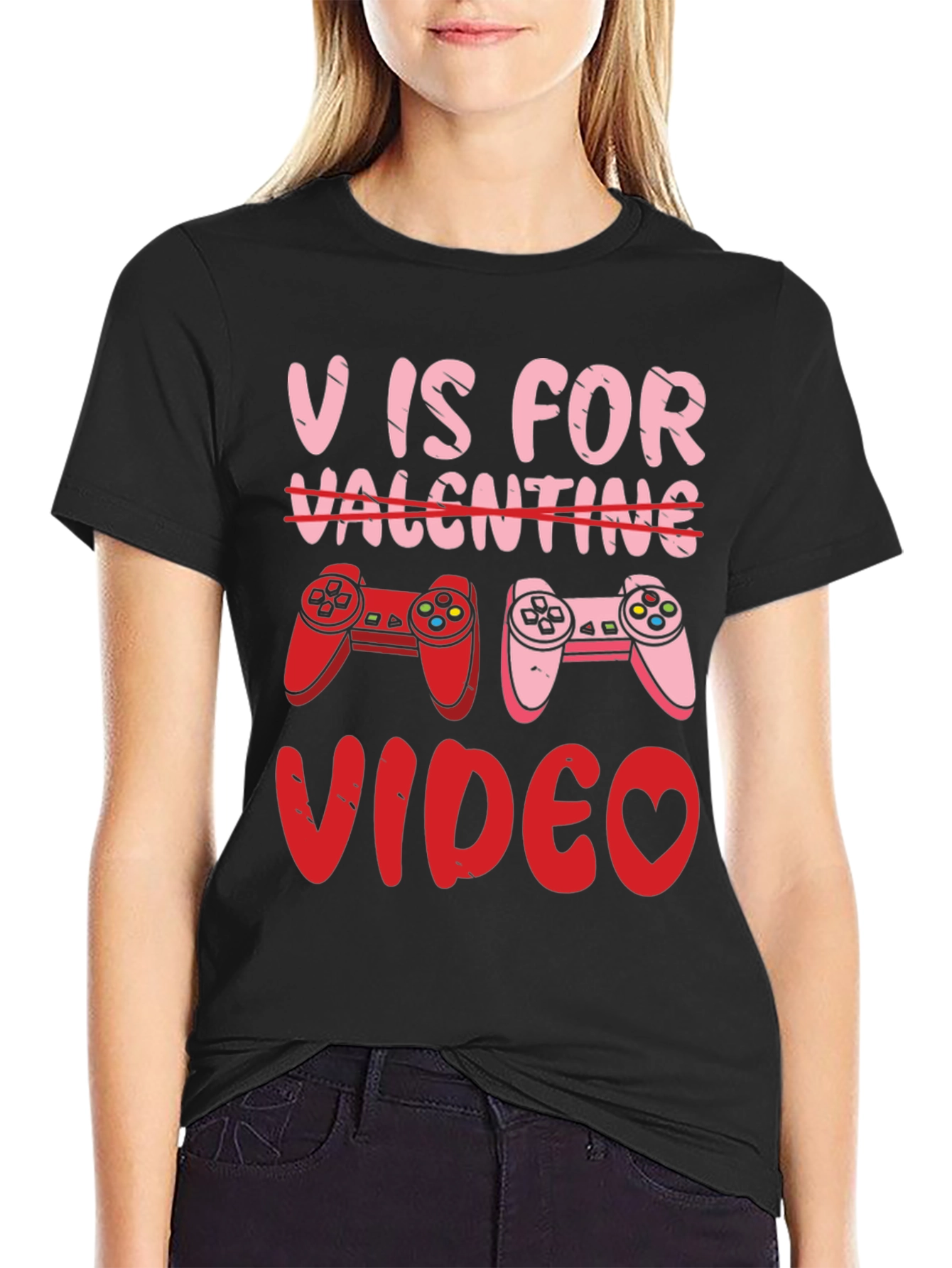 V is for Video Valentines Day T-Shirt