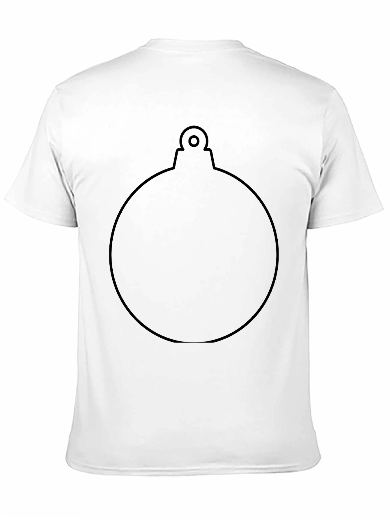 Black Christmas Ornament Graphic Tee - Holiday Style