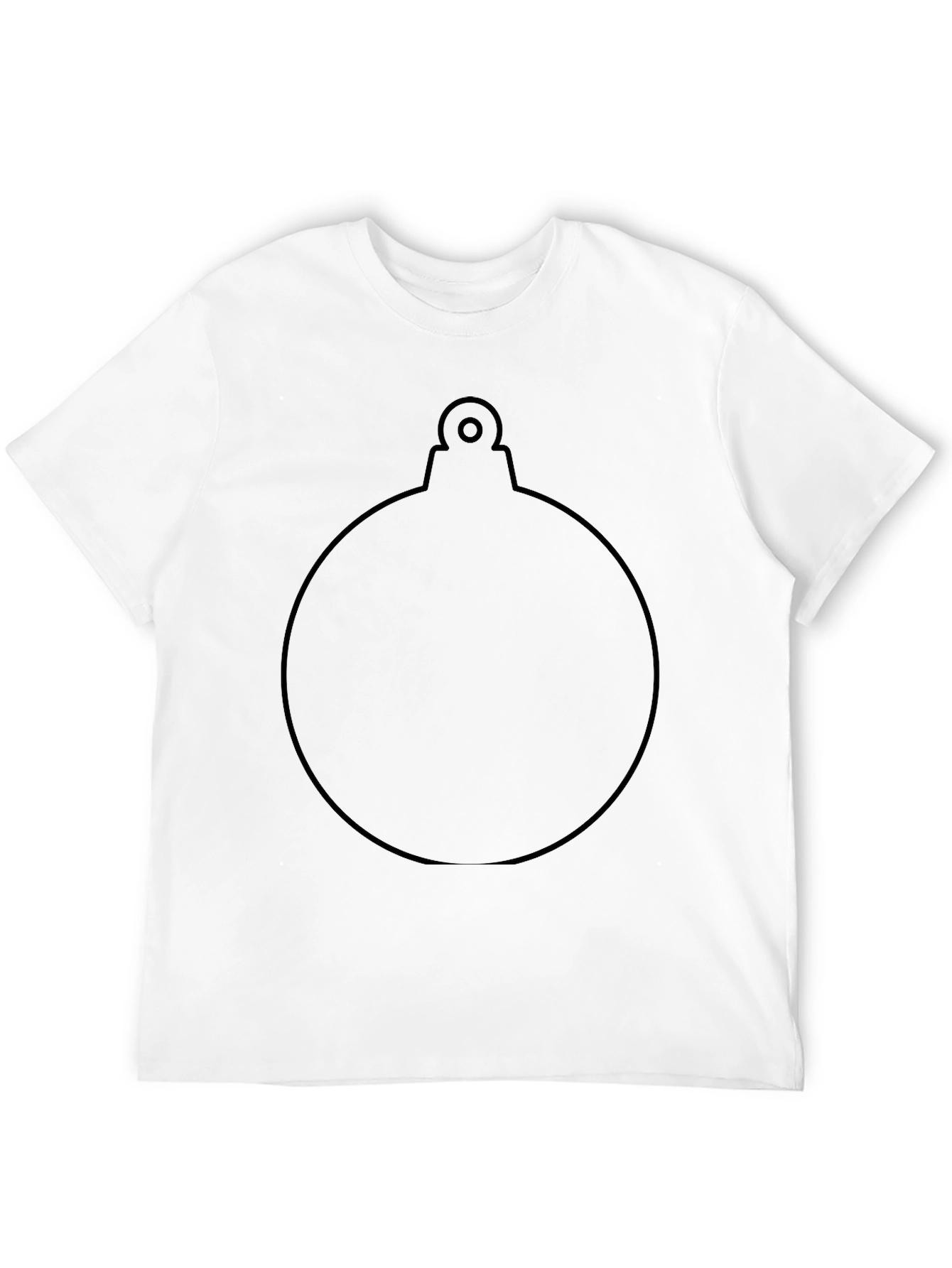 Black Christmas Ornament Graphic Tee - Holiday Style
