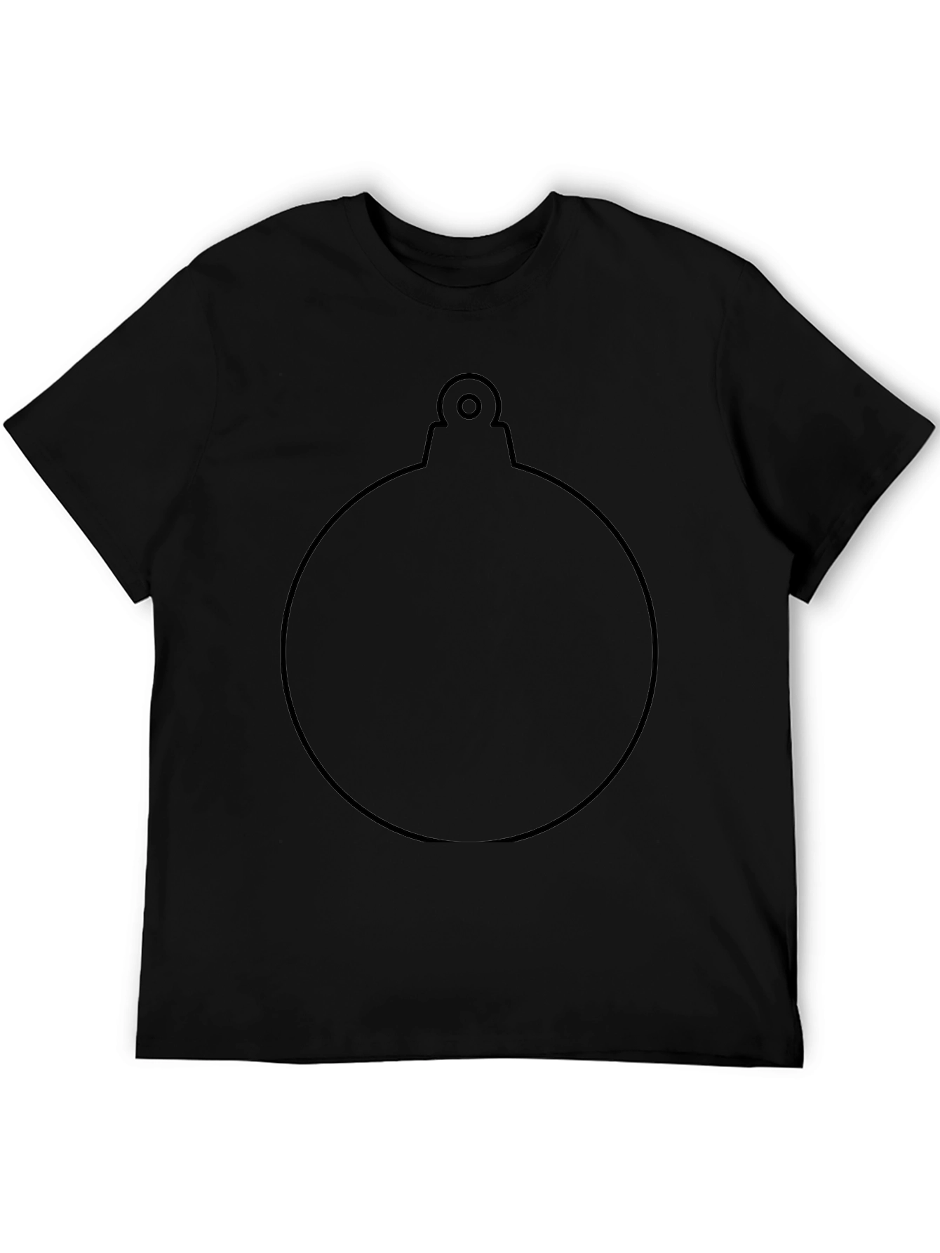 Black Christmas Ornament Graphic Tee - Holiday Style