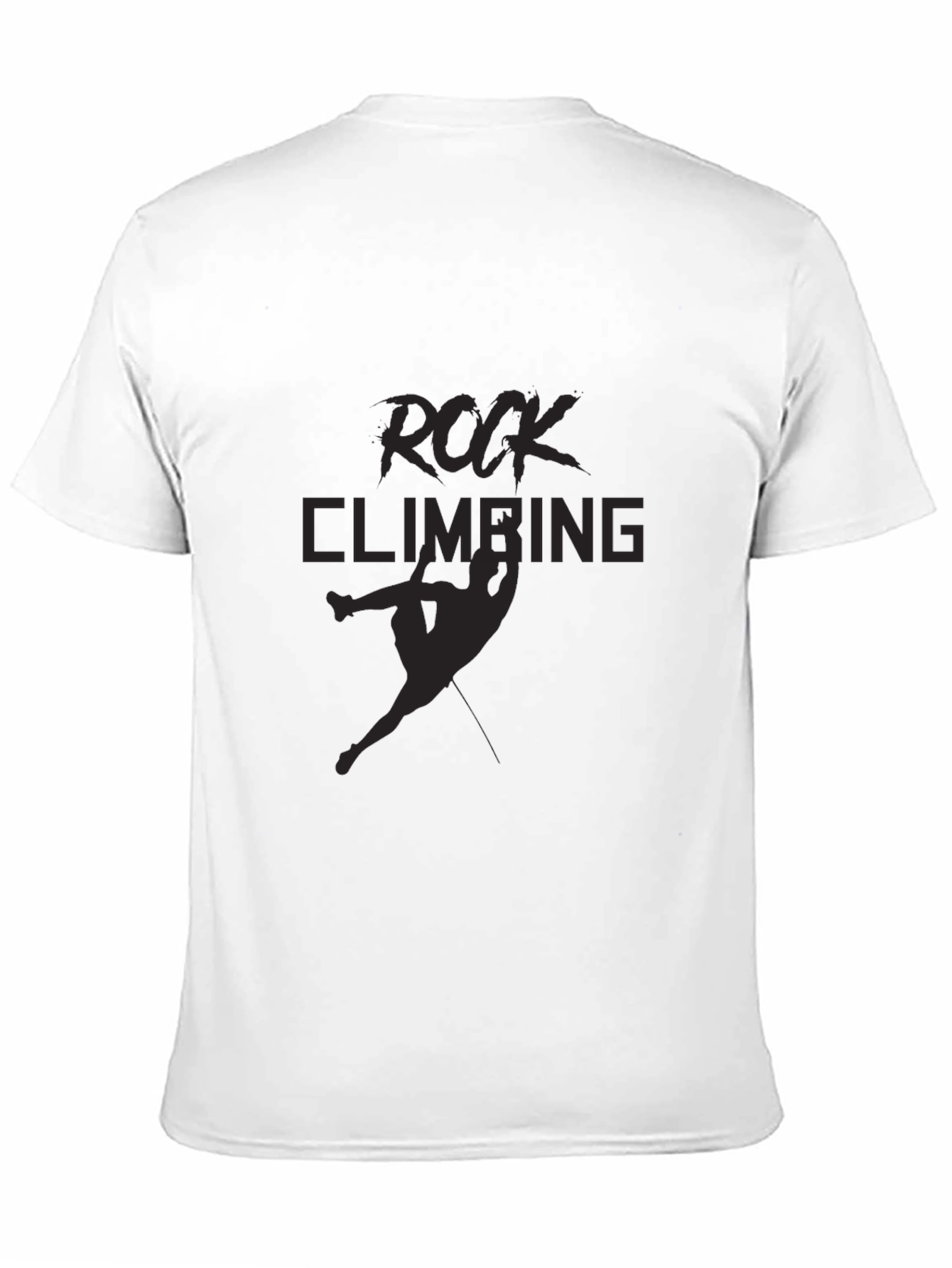 Rock Climbing Graphic Tee - Black Cotton Blend