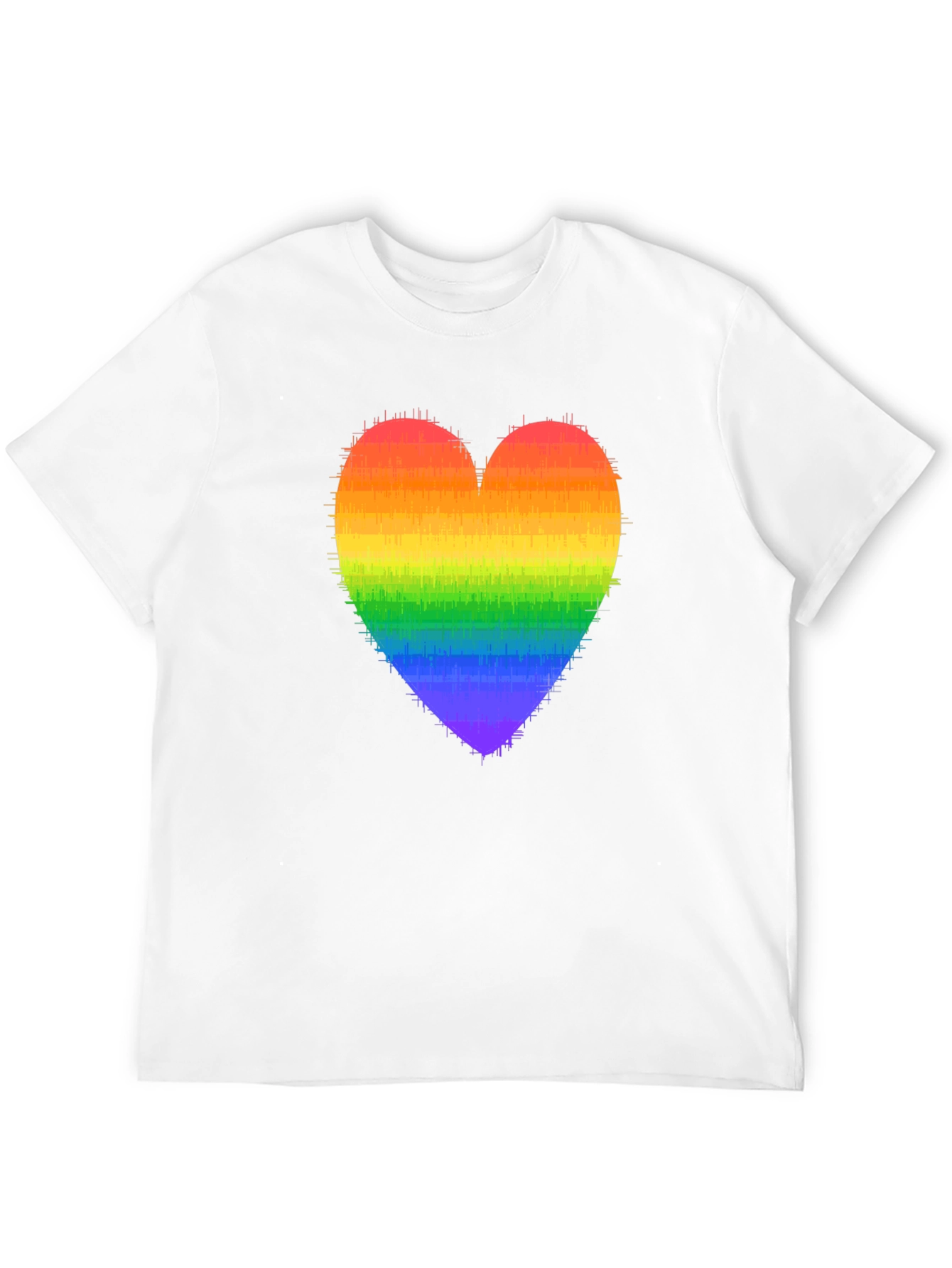 Rainbow Heart Graphic Black Tee