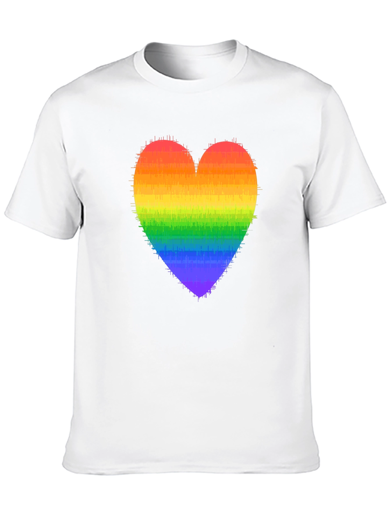 Rainbow Heart Graphic Black Tee