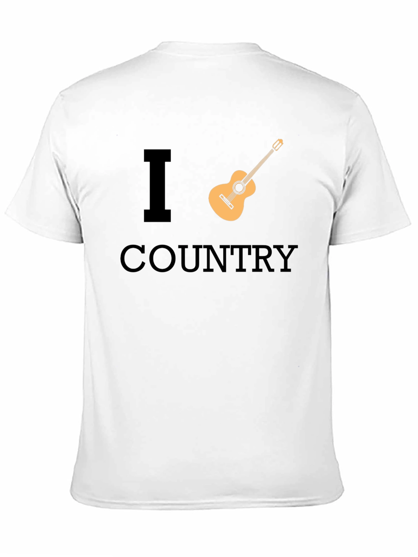 I Guitar Country Music Black T-Shirt