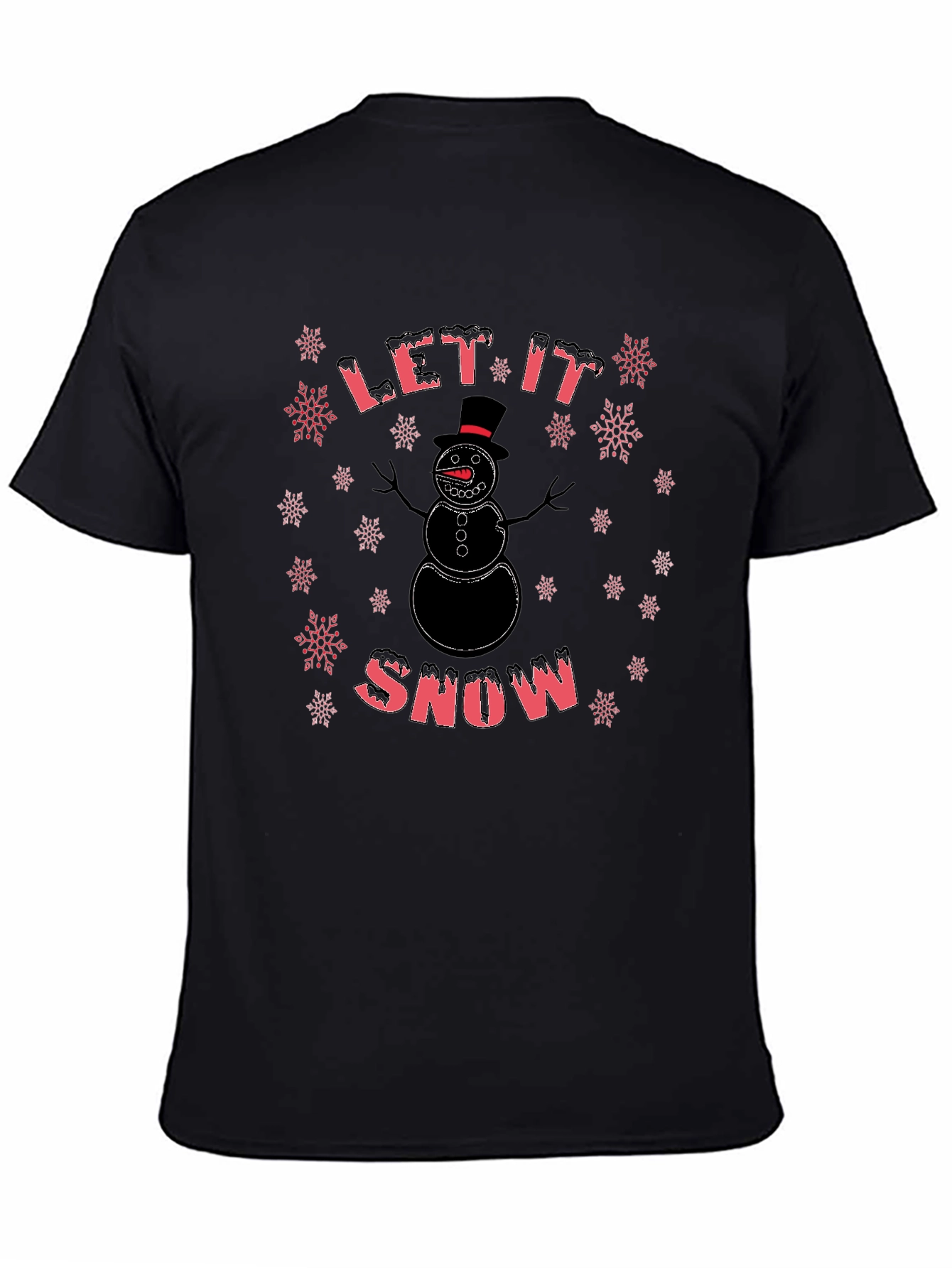 Let It Snow - Snowman Graphic T-Shirt