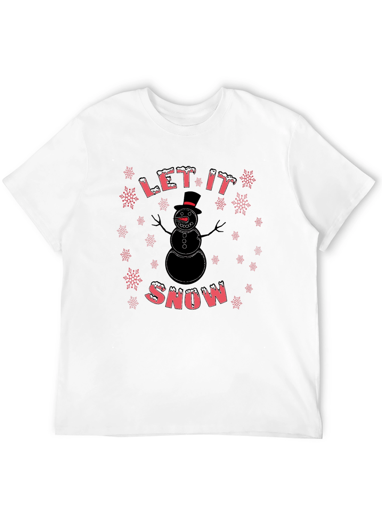 Let It Snow - Snowman Graphic T-Shirt