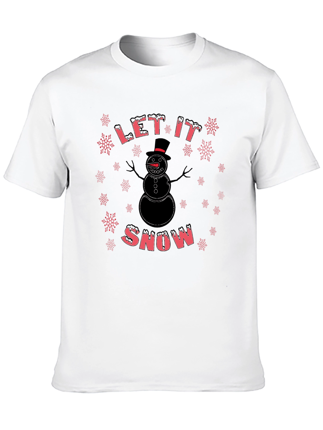 Let It Snow - Snowman Graphic T-Shirt