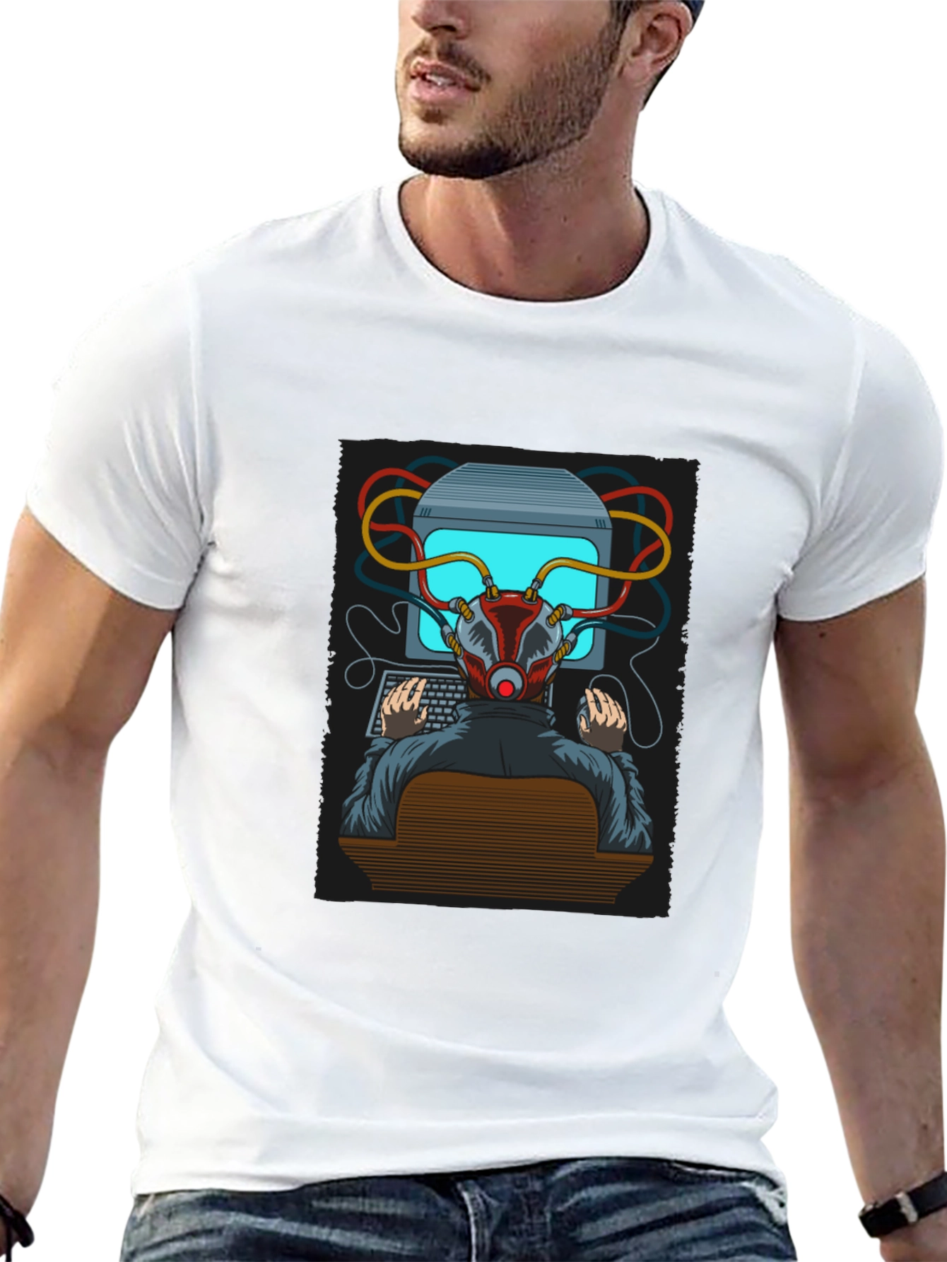 Hacker Graphic T-Shirt - Cyberpunk Style Tee