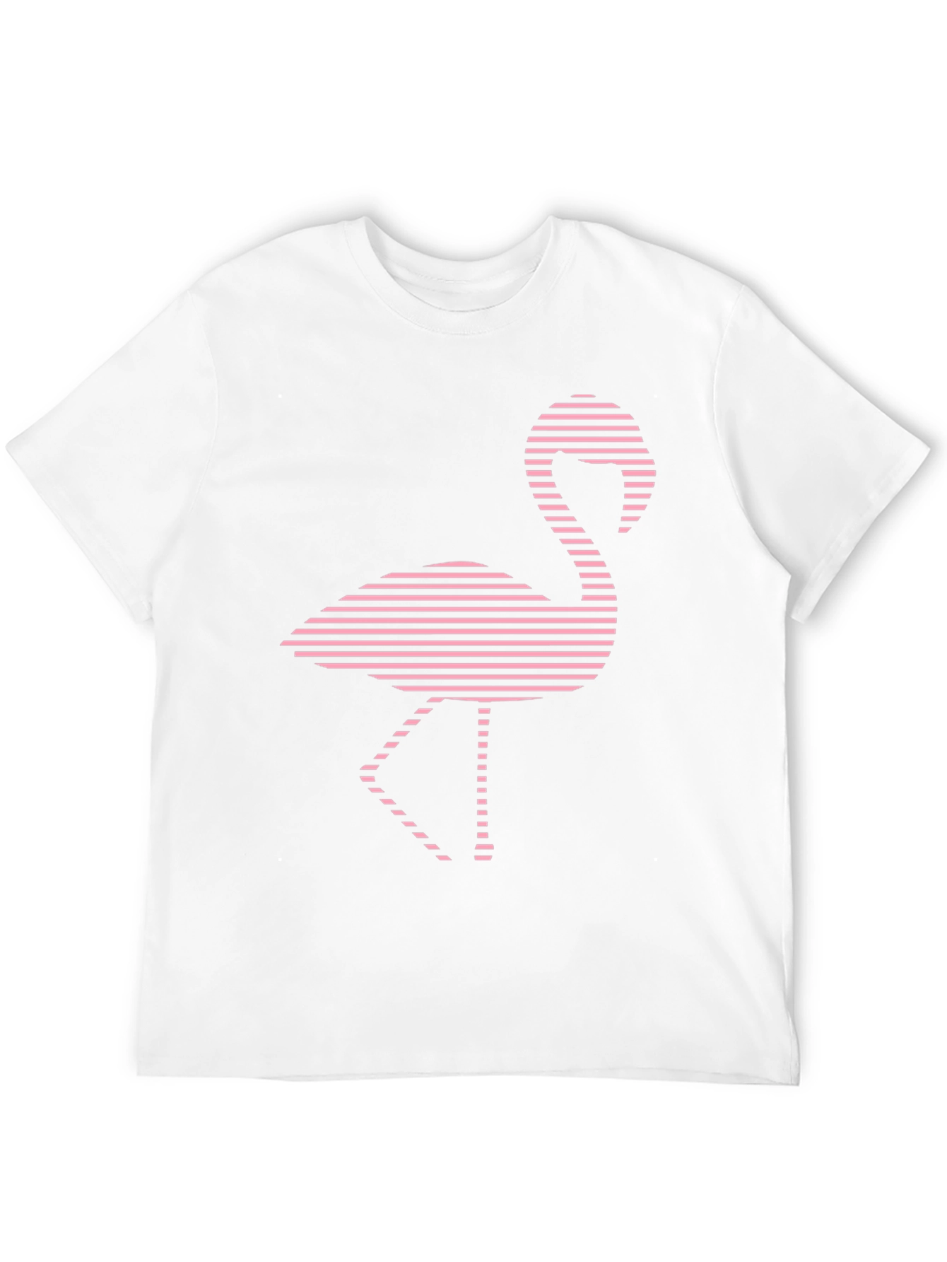 Flamingo Graphic Tee - Black Cotton T-Shirt