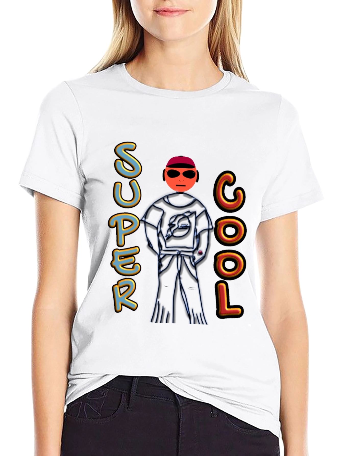 Super Cool Graphic Black T-Shirt