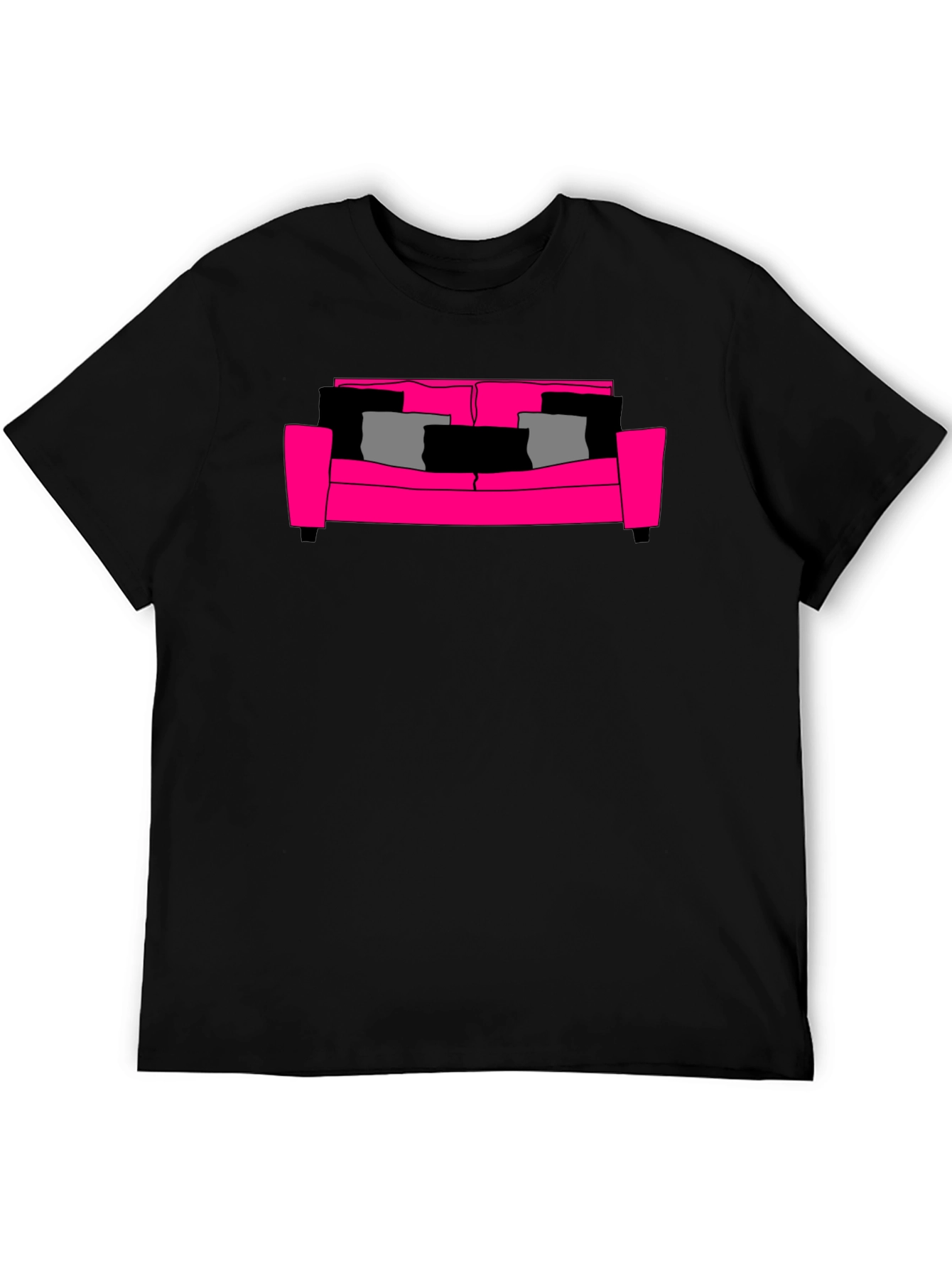 Pink Couch Graphic T-Shirt - Stylish & Comfortable