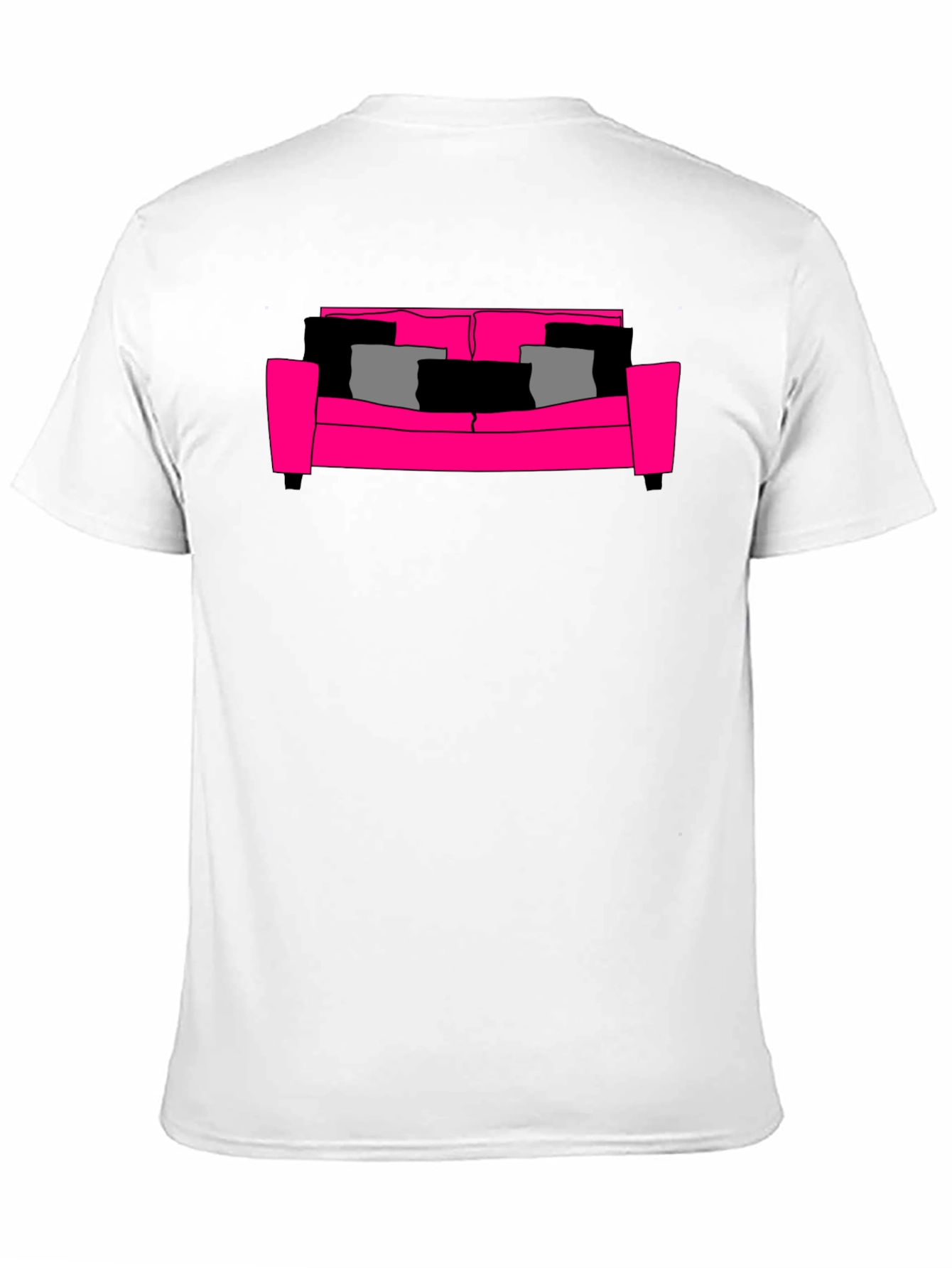 Pink Couch Graphic T-Shirt - Stylish & Comfortable